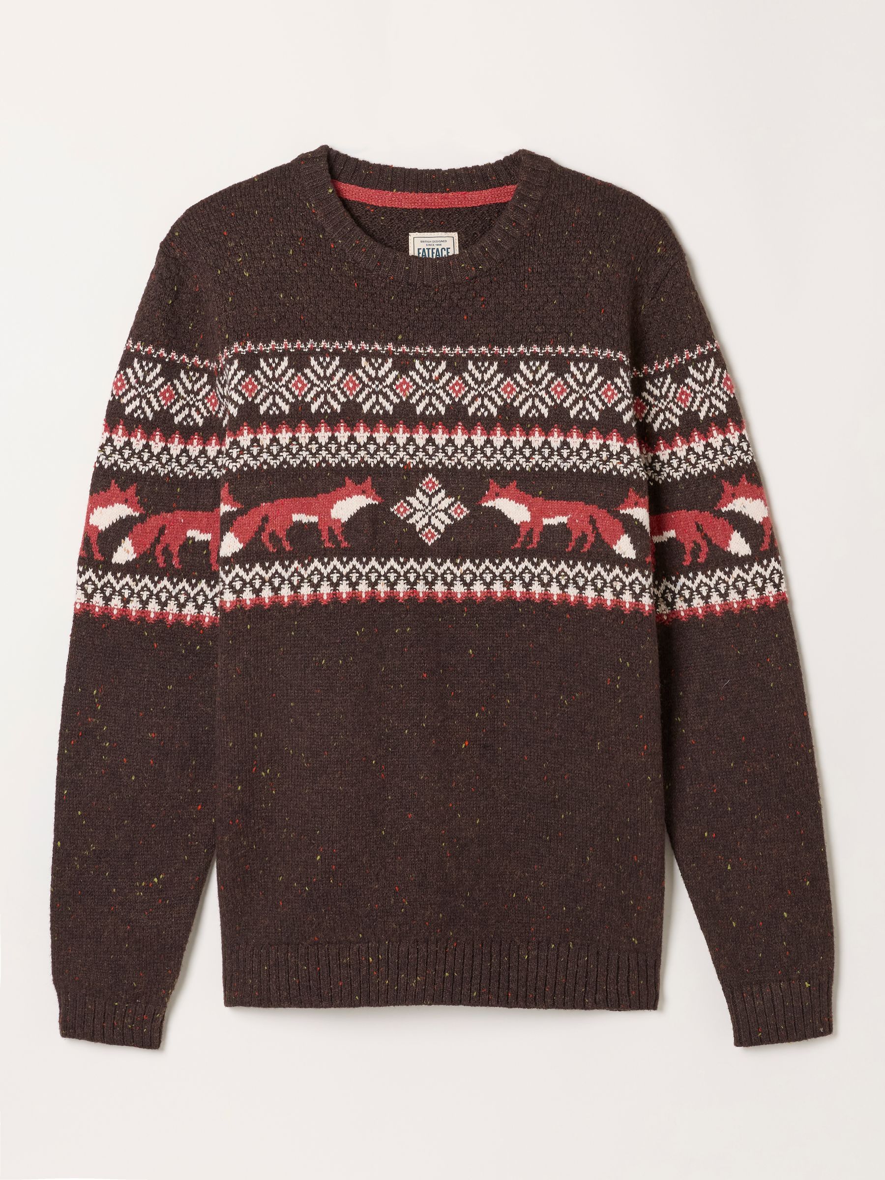 Brown Fox Crew Neck Christmas Jumper - Image 5 of 5