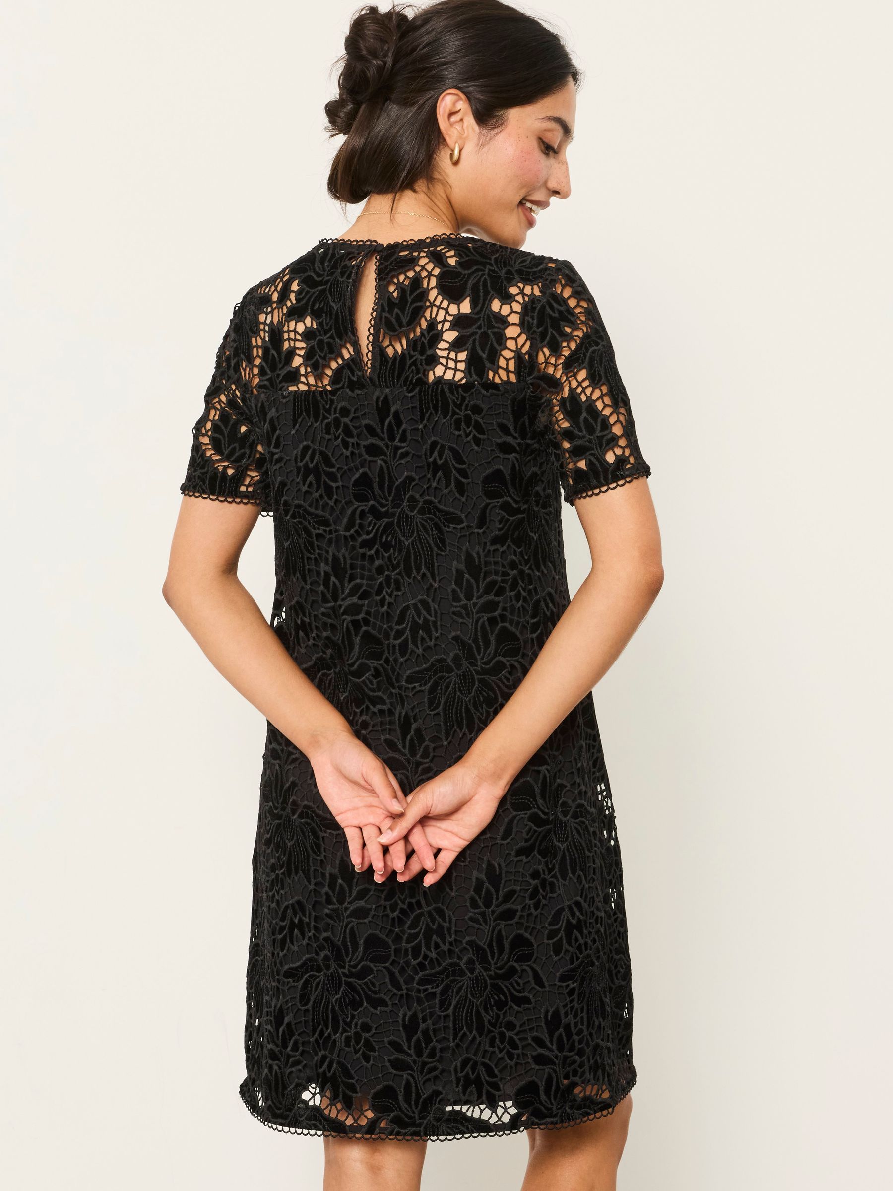 Simone Black Lace Dress - Image 2 of 6 Simone Black Lace Dress - Image 2 of 6