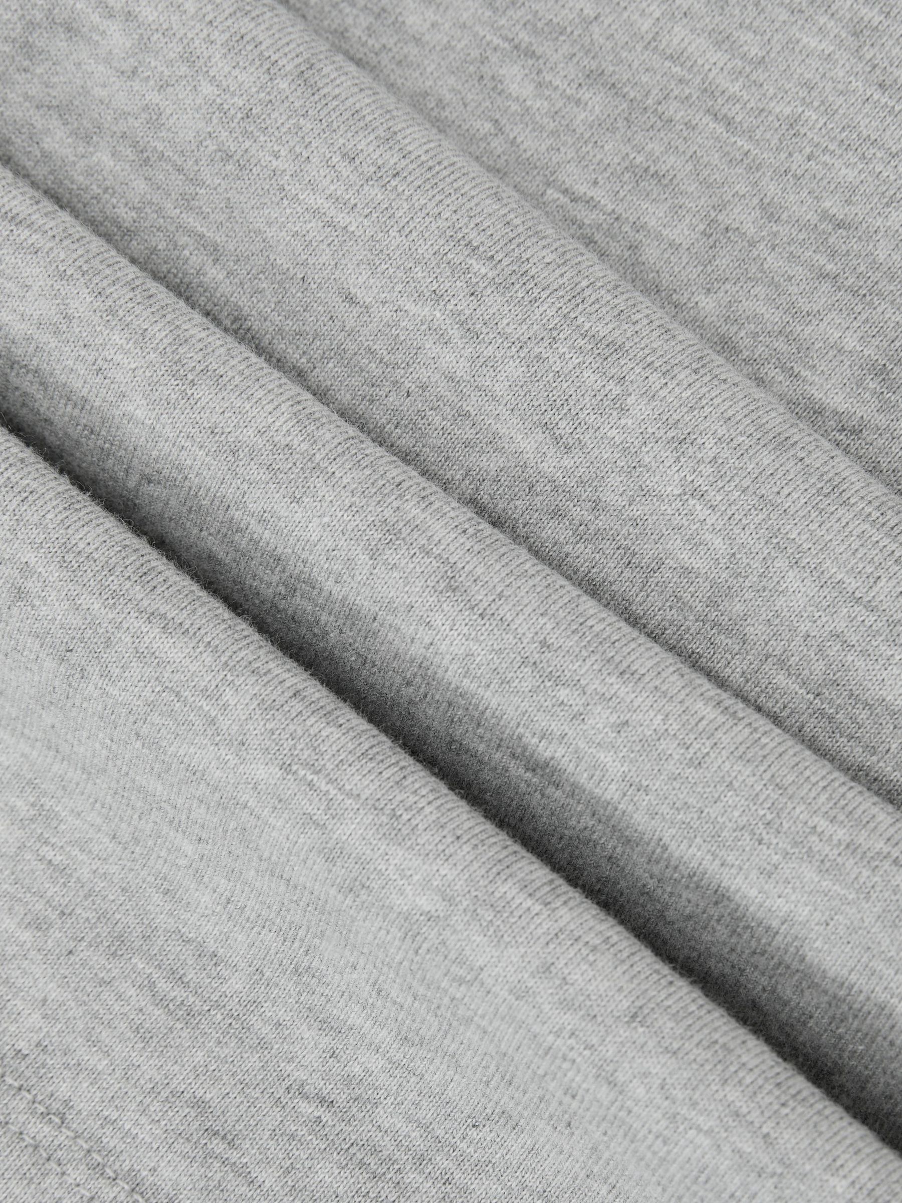 Cotton Wide-Neck Relaxed-Fit T-Shirt in Grey Marl - image 4