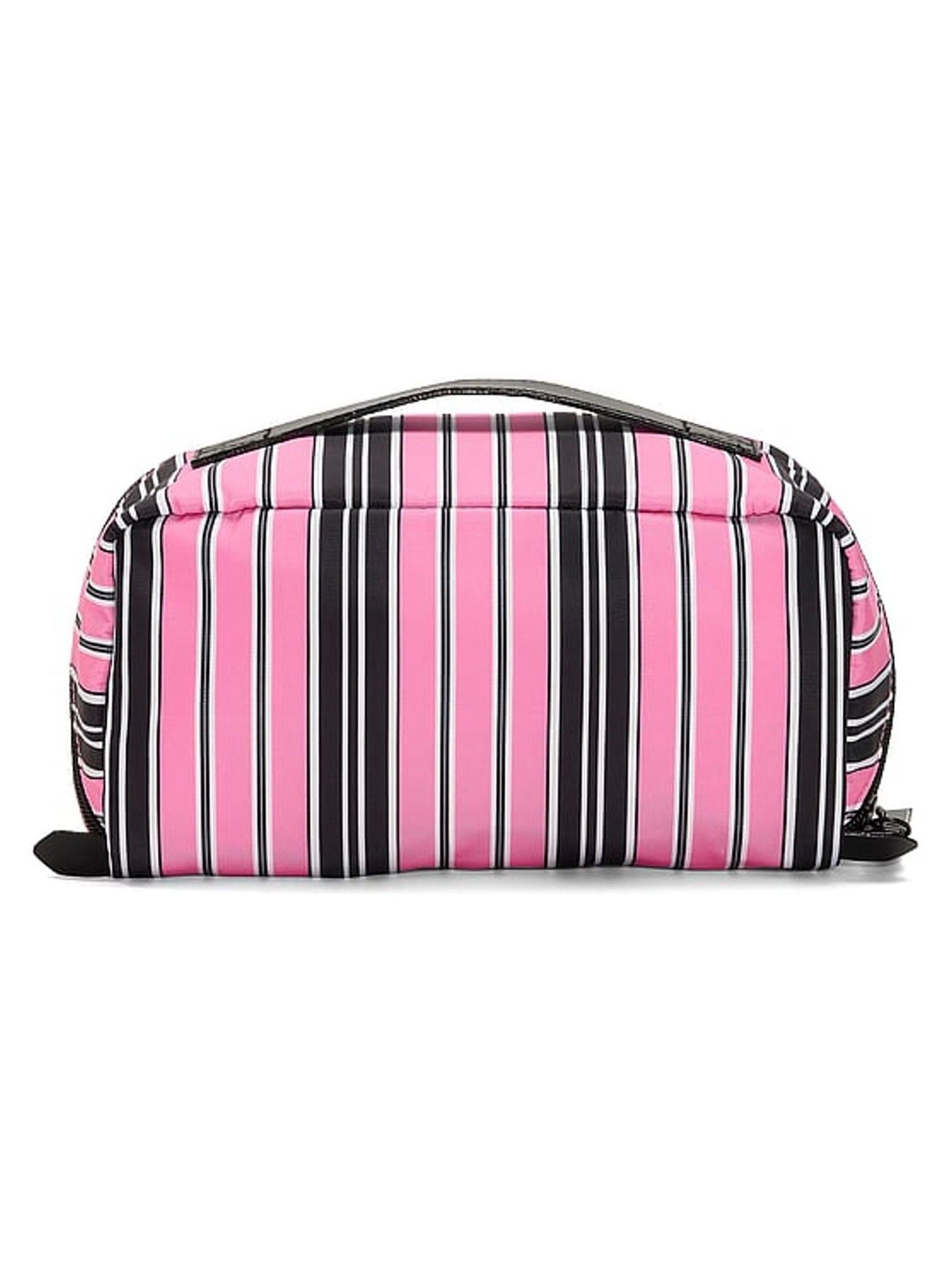 Pink Black Stripe Makeup Bag 3 Piece - Image 3 of 3 Pink Black Stripe Makeup Bag 3 Piece - Image 3 of 3