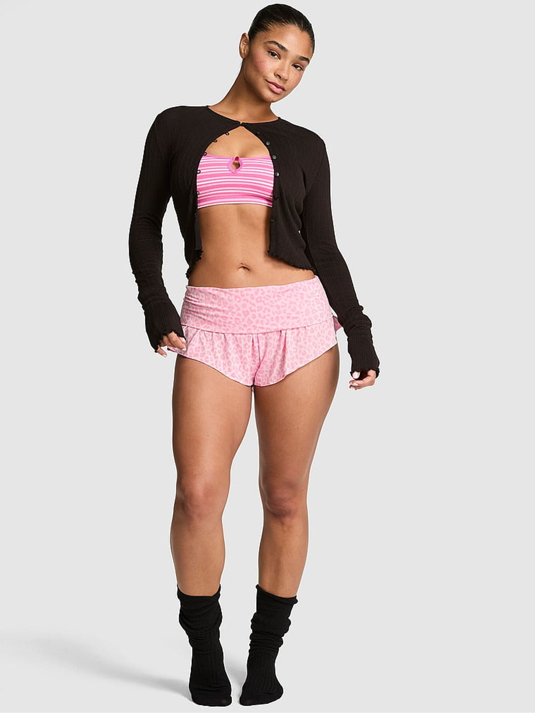 Pink Leopard Short Modal Pyjamas Bottoms - Image 1 of 2