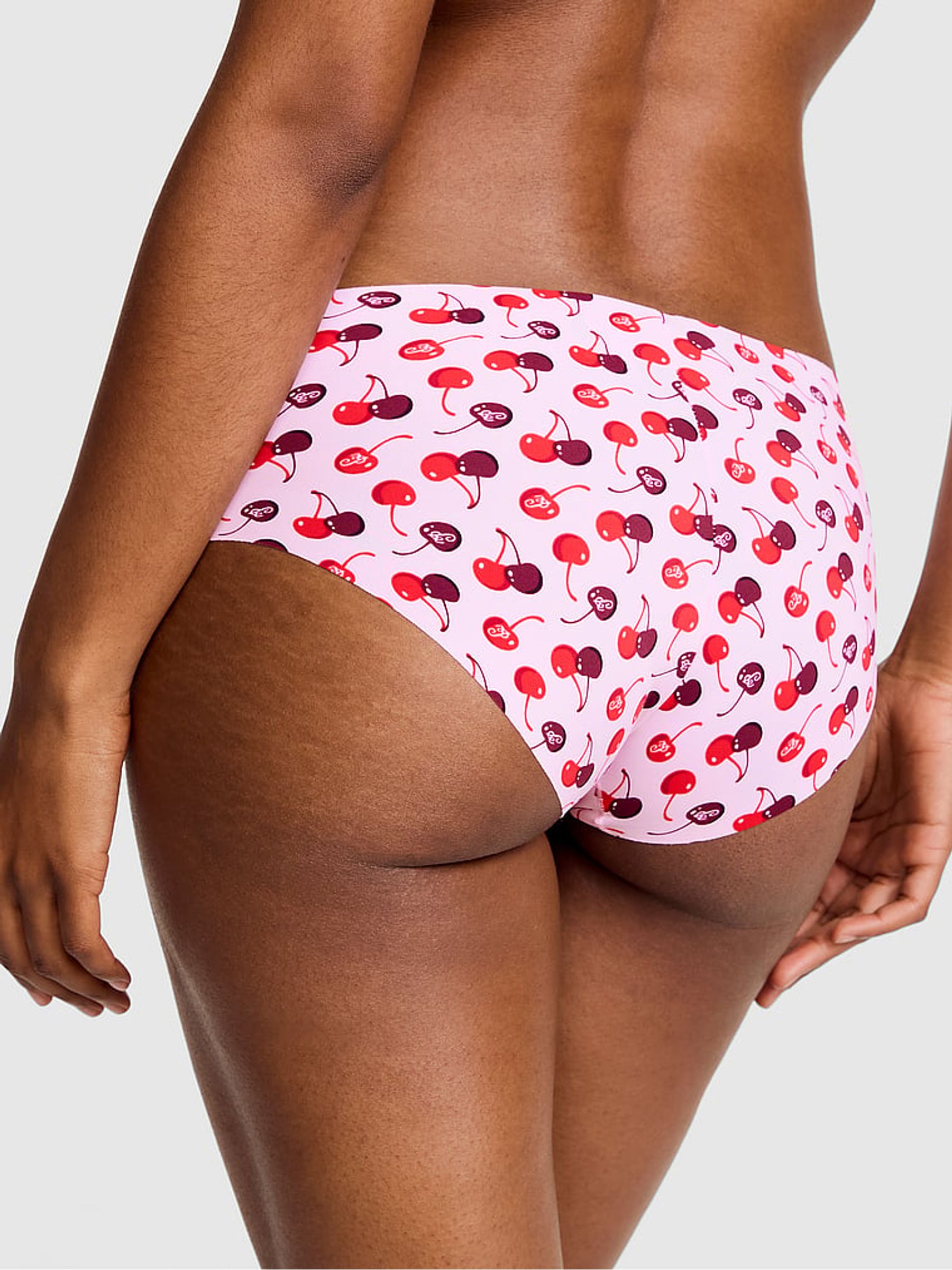 Pink Tulip Cherry Print Hipster No Show Knickers - Image 2 of 2