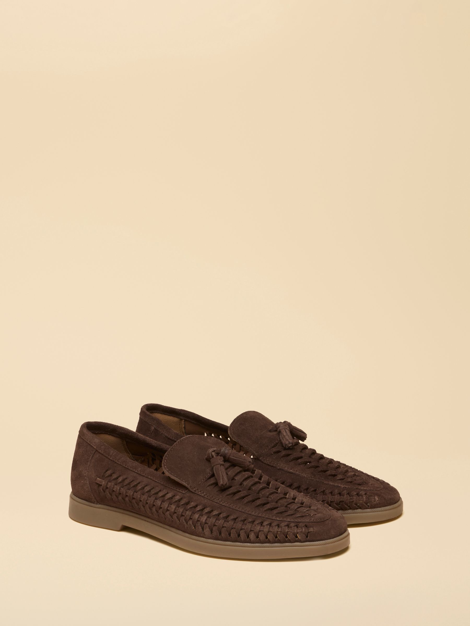 Brown Weave Loafers - Image 1 of 6