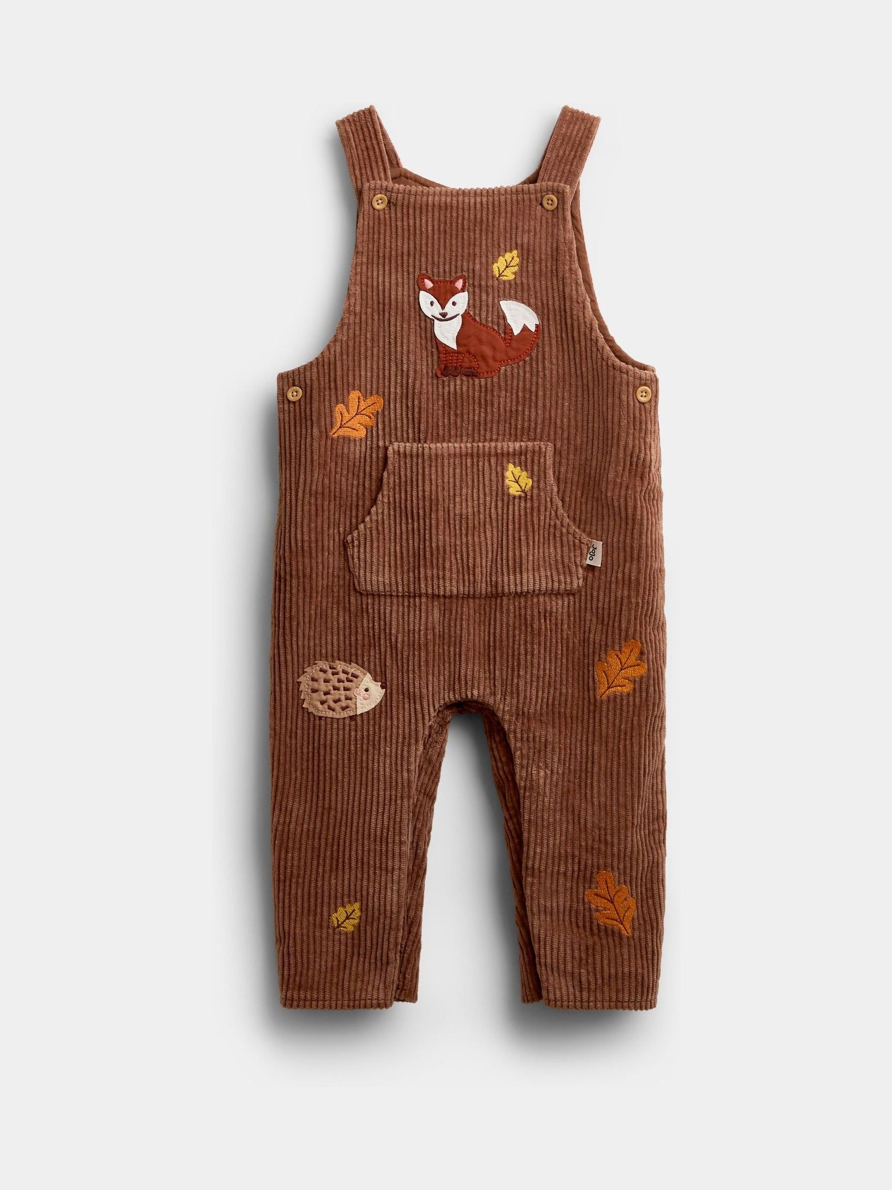 Natural Woodland Embroidered Dungaree & Bodysuit Set - Image 4 of 6