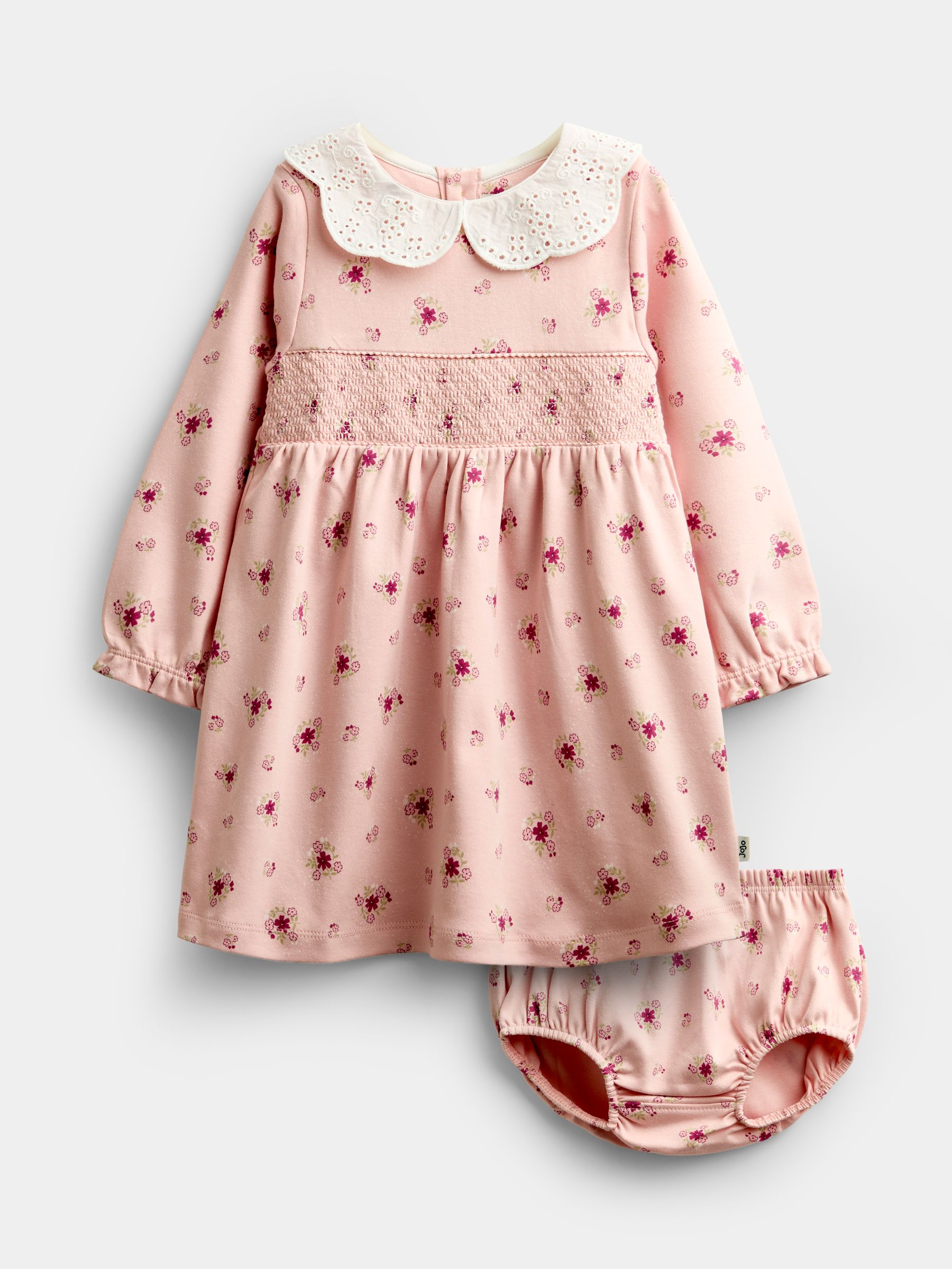Pink Floral Smocked Dress Set - Image 1 of 6