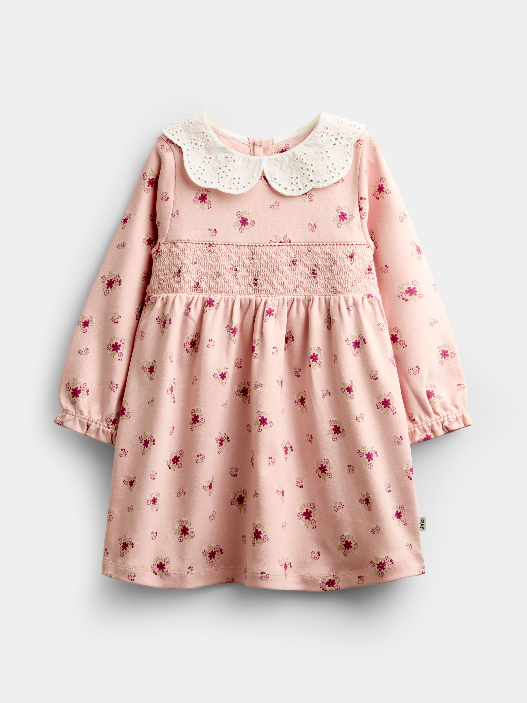 Pink Floral Smocked Dress Set - Image 2 of 6