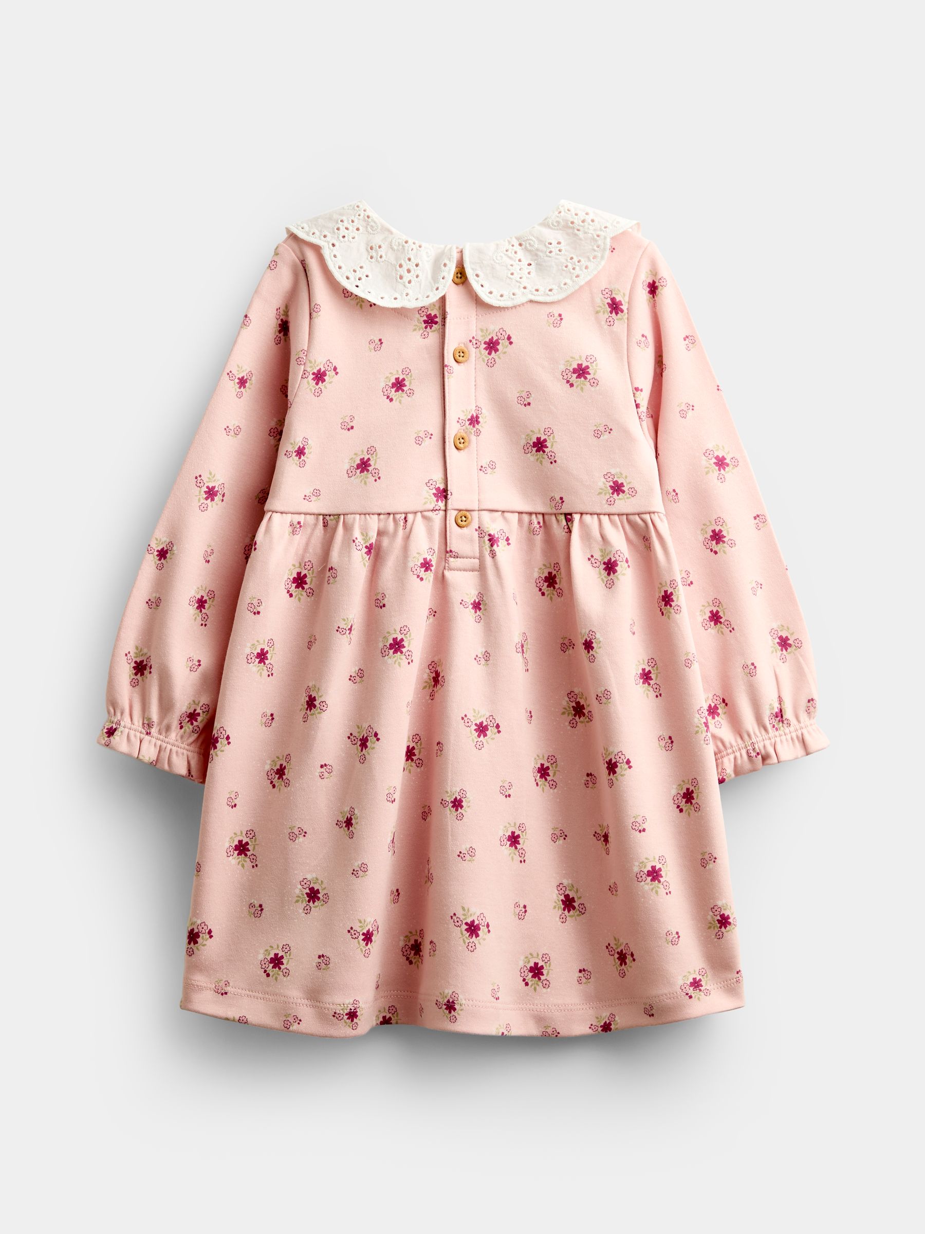 Pink Floral Smocked Dress Set - Image 3 of 6