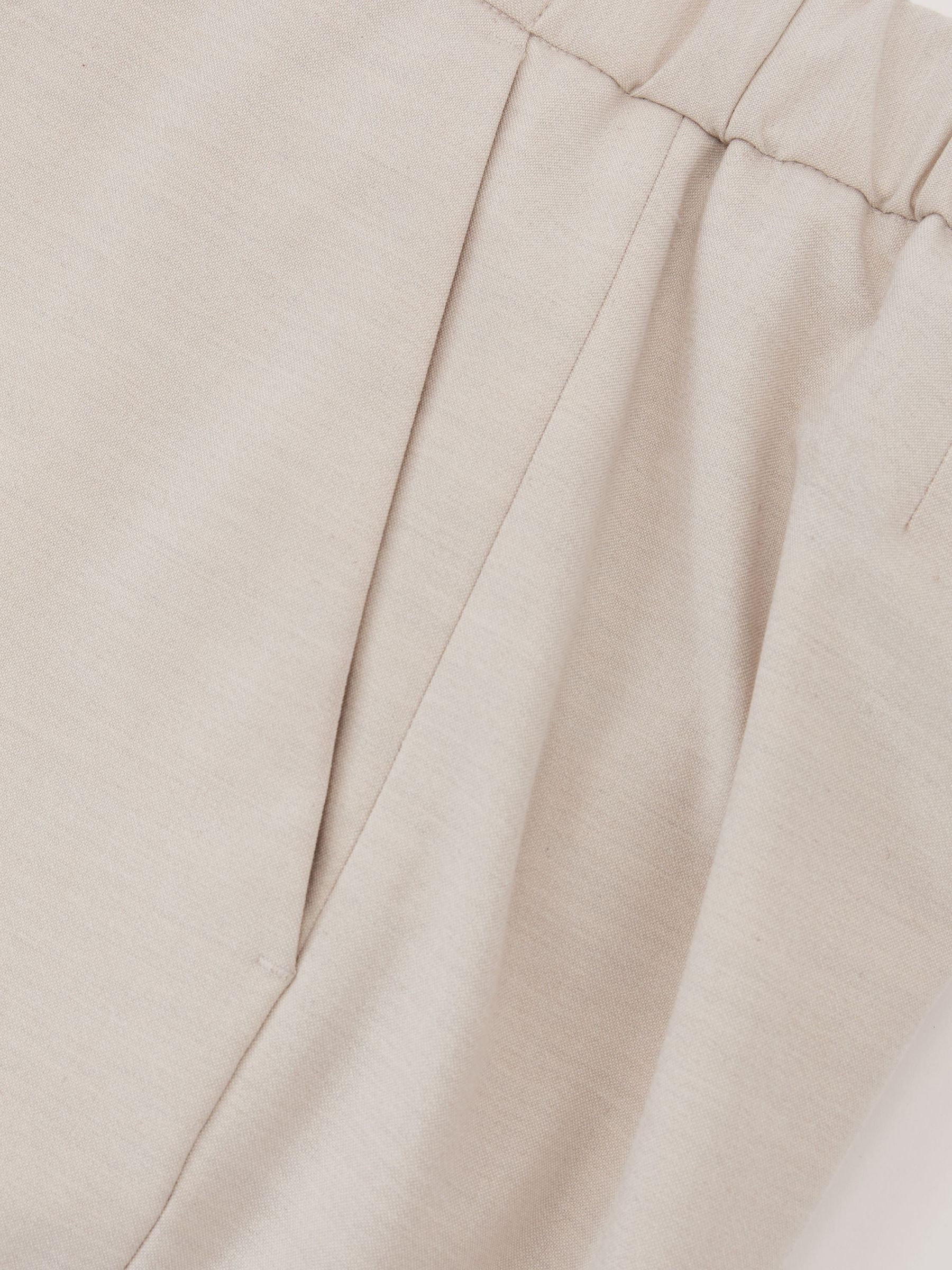 Relaxed Fit Stretch Drawstring Trousers in Stone - Image 7 of 7