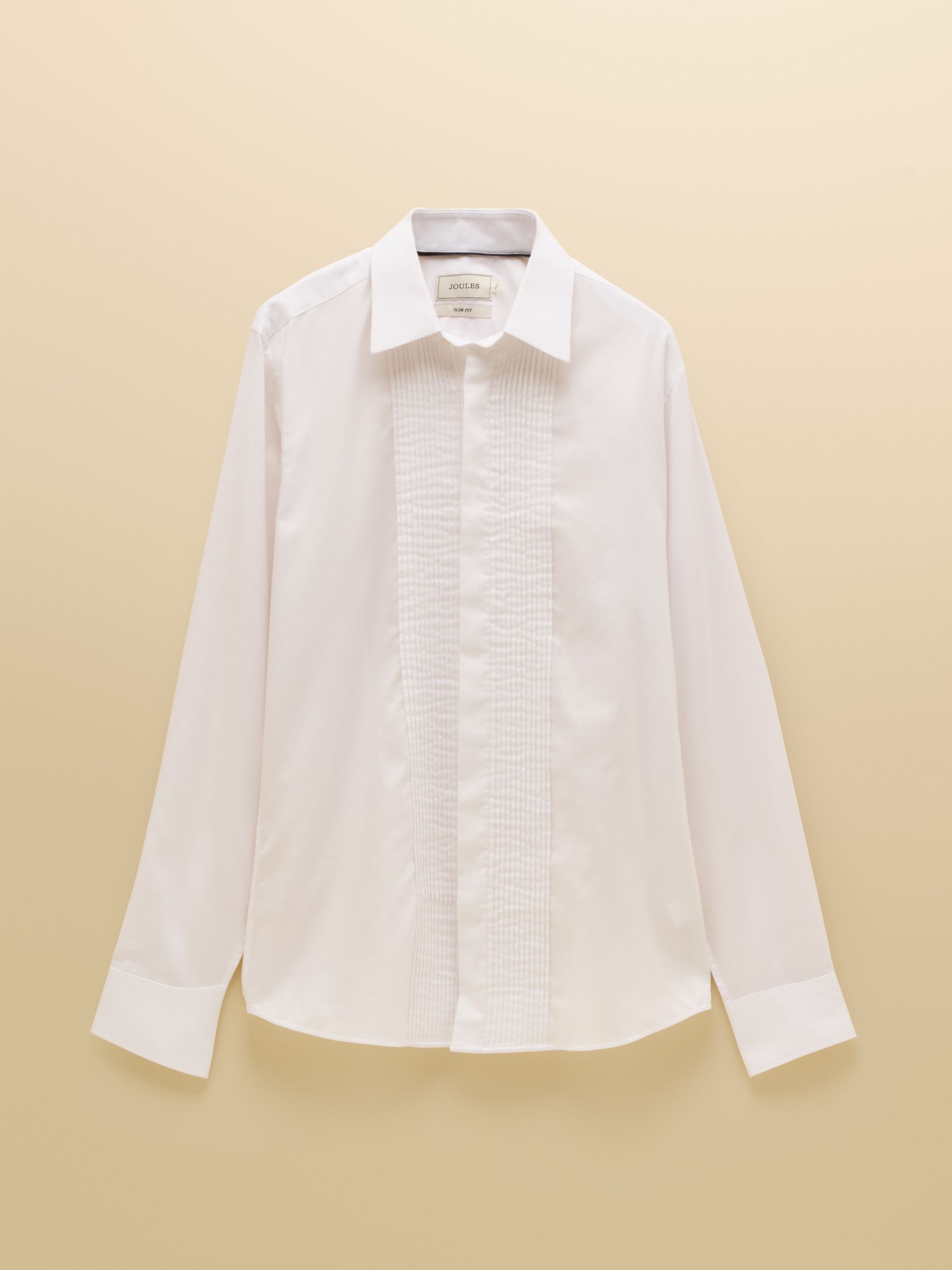 White Pleated Bib Front Dress Shirt - Image 5 of 5