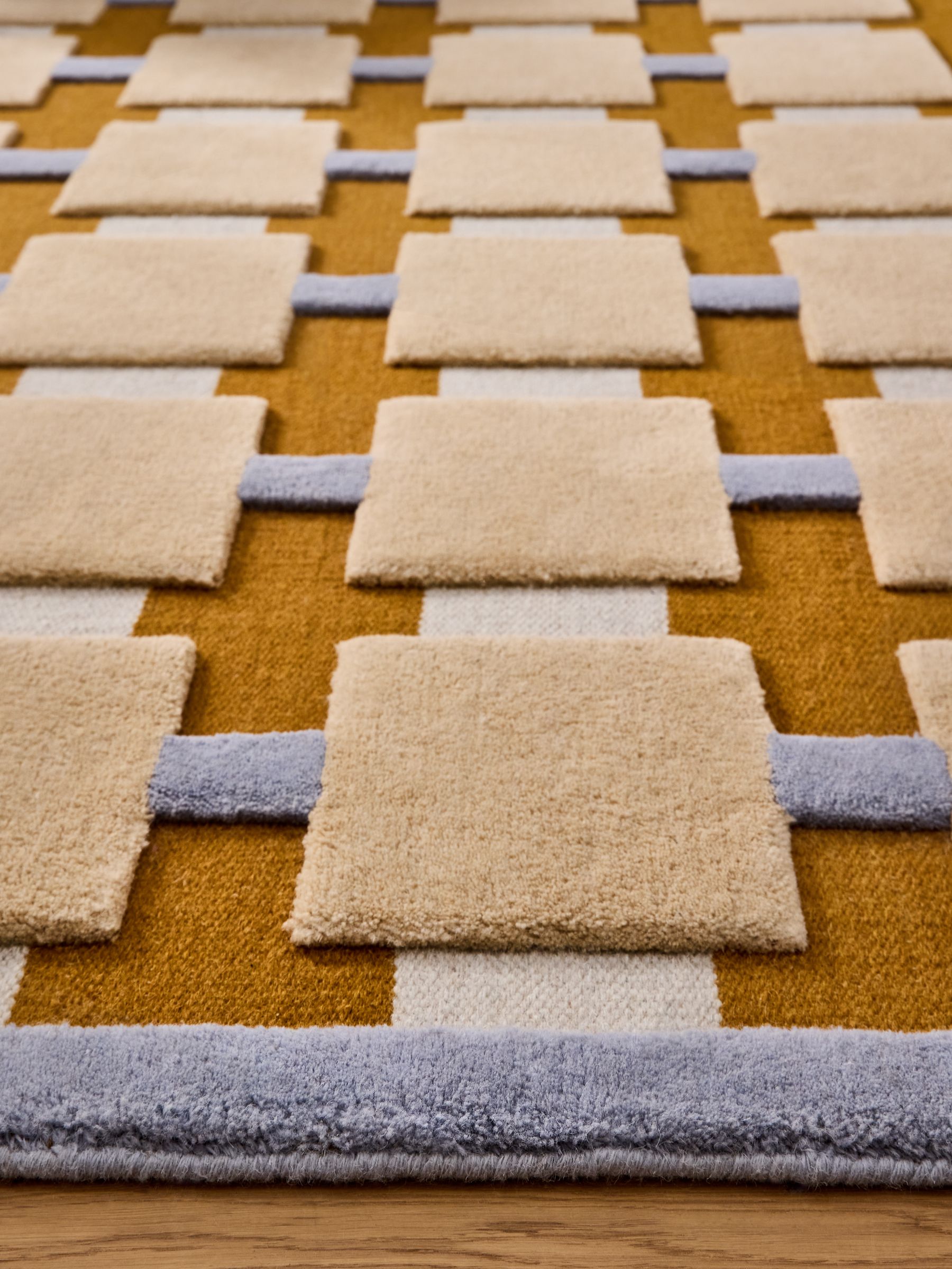 Mallory Tufted Flatweave Rug in Ochre Yellow - Image 2 of 5 Mallory Tufted Flatweave Rug in Ochre Yellow - Image 2 of 5