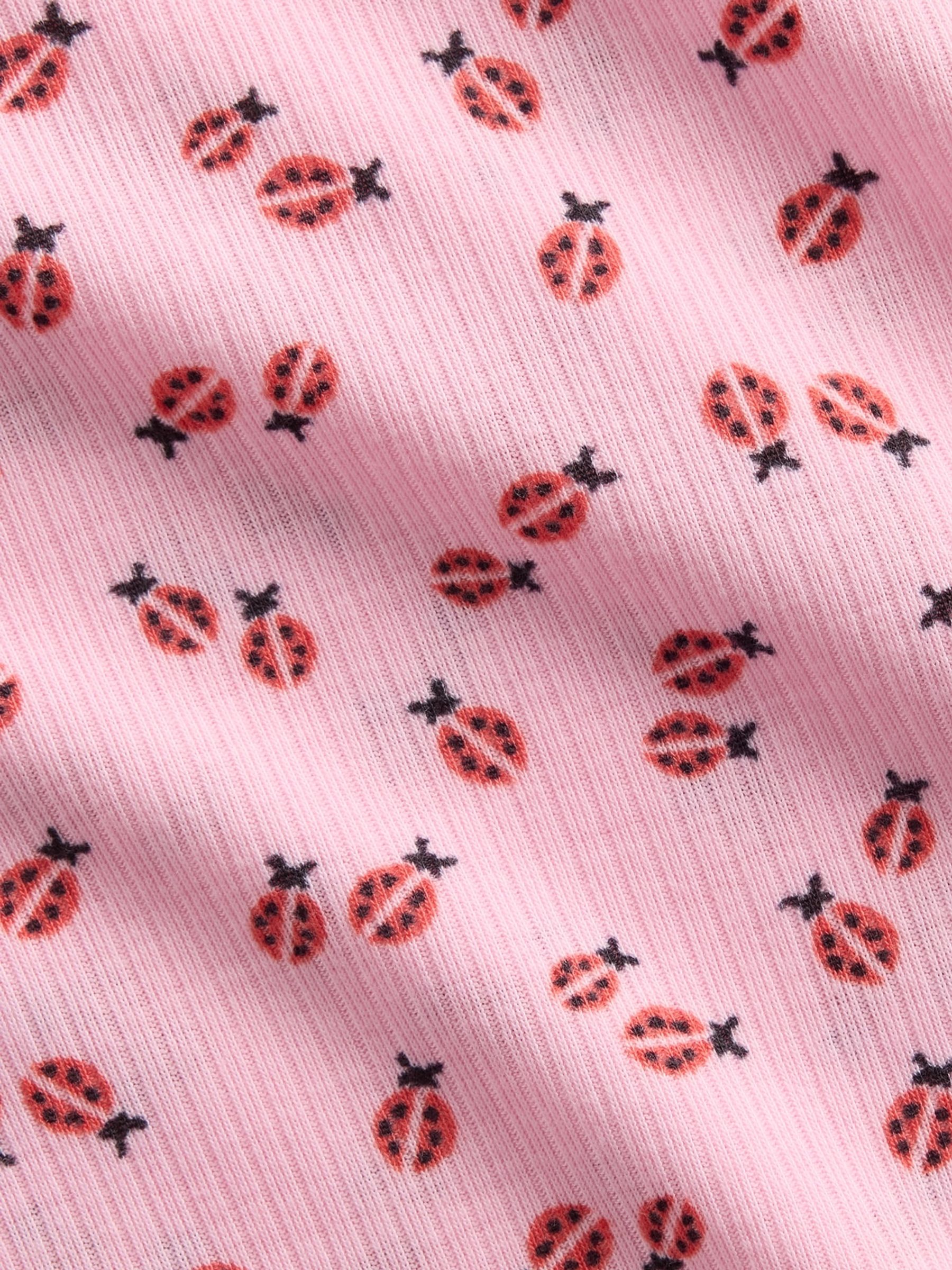 Pink Rib Pyjamas short Set - Image 4 of 4