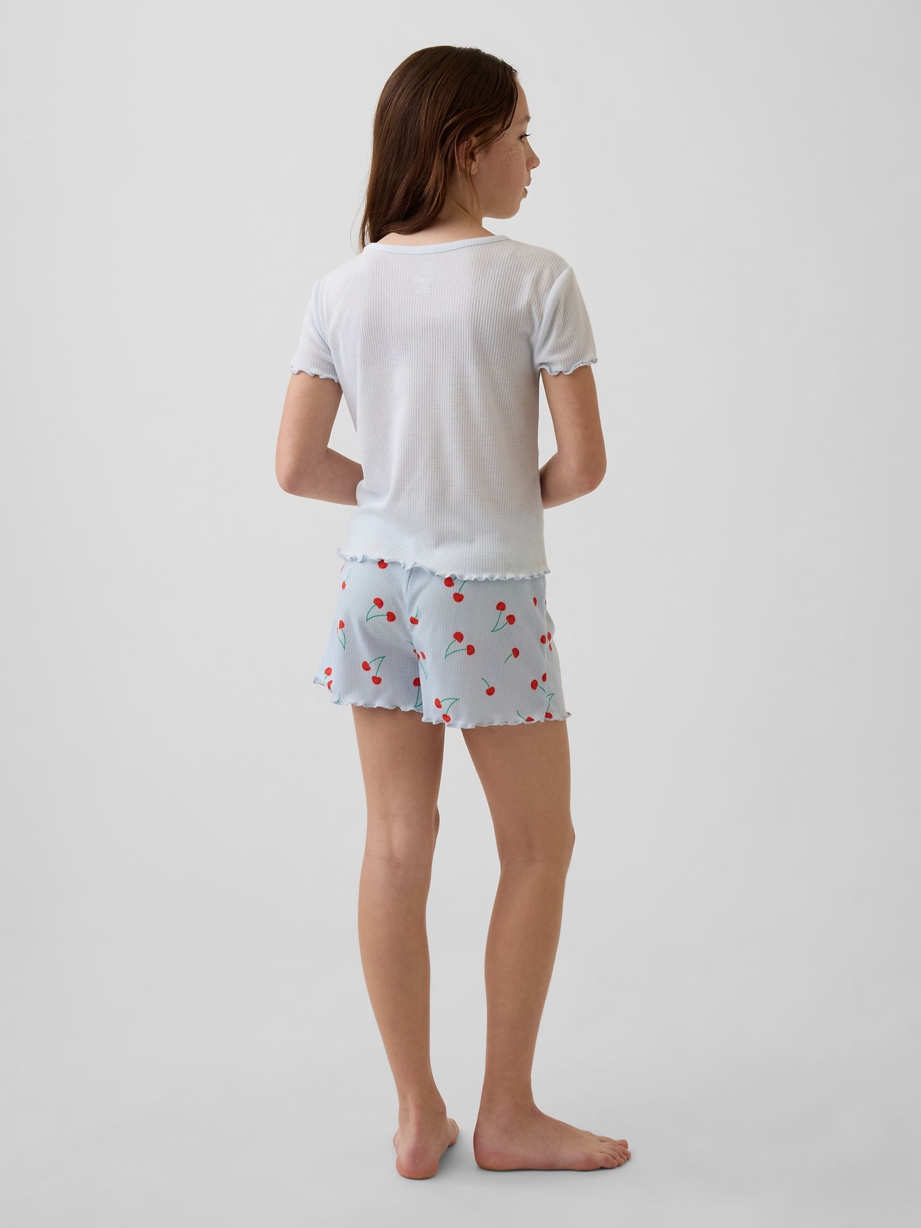 Blue Rib Pyjamas short Set - Image 2 of 4 Blue Rib Pyjamas short Set - Image 2 of 4
