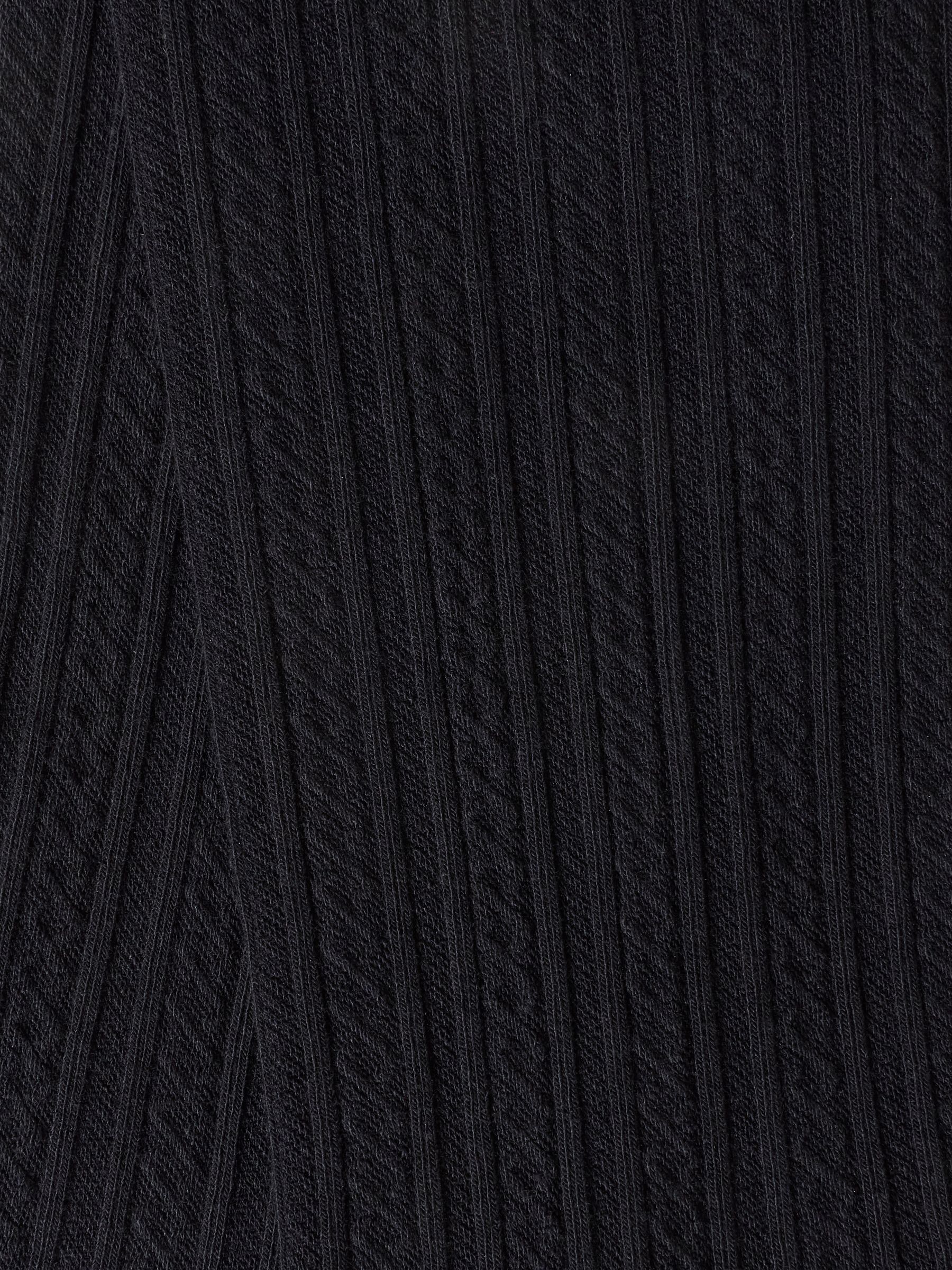 Black Cable Tights - Image 2 of 2