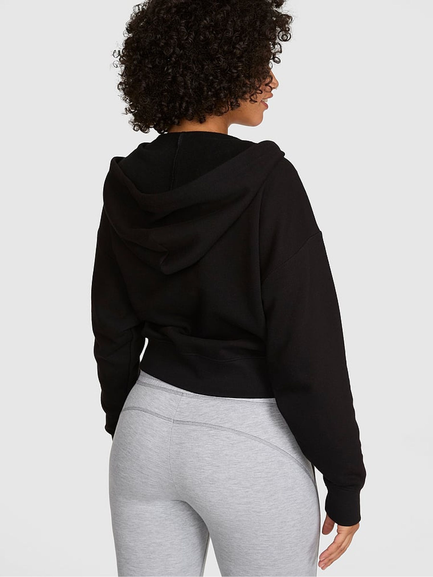 Black Notch Neck Hoodie - Image 2 of 2 Black Notch Neck Hoodie - Image 2 of 2