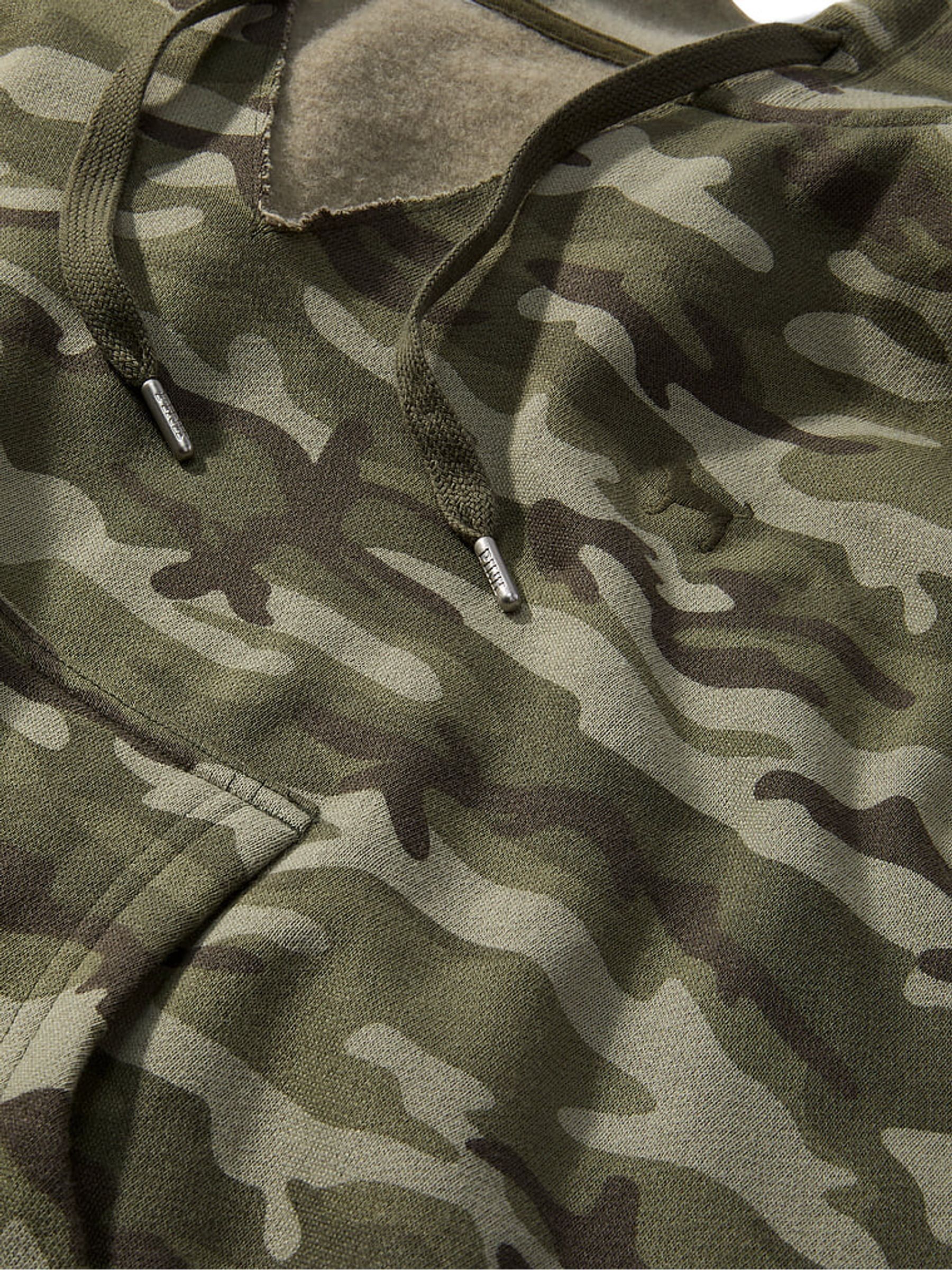 Green Camo Notch Neck Hoodie - Image 3 of 3 Green Camo Notch Neck Hoodie - Image 3 of 3