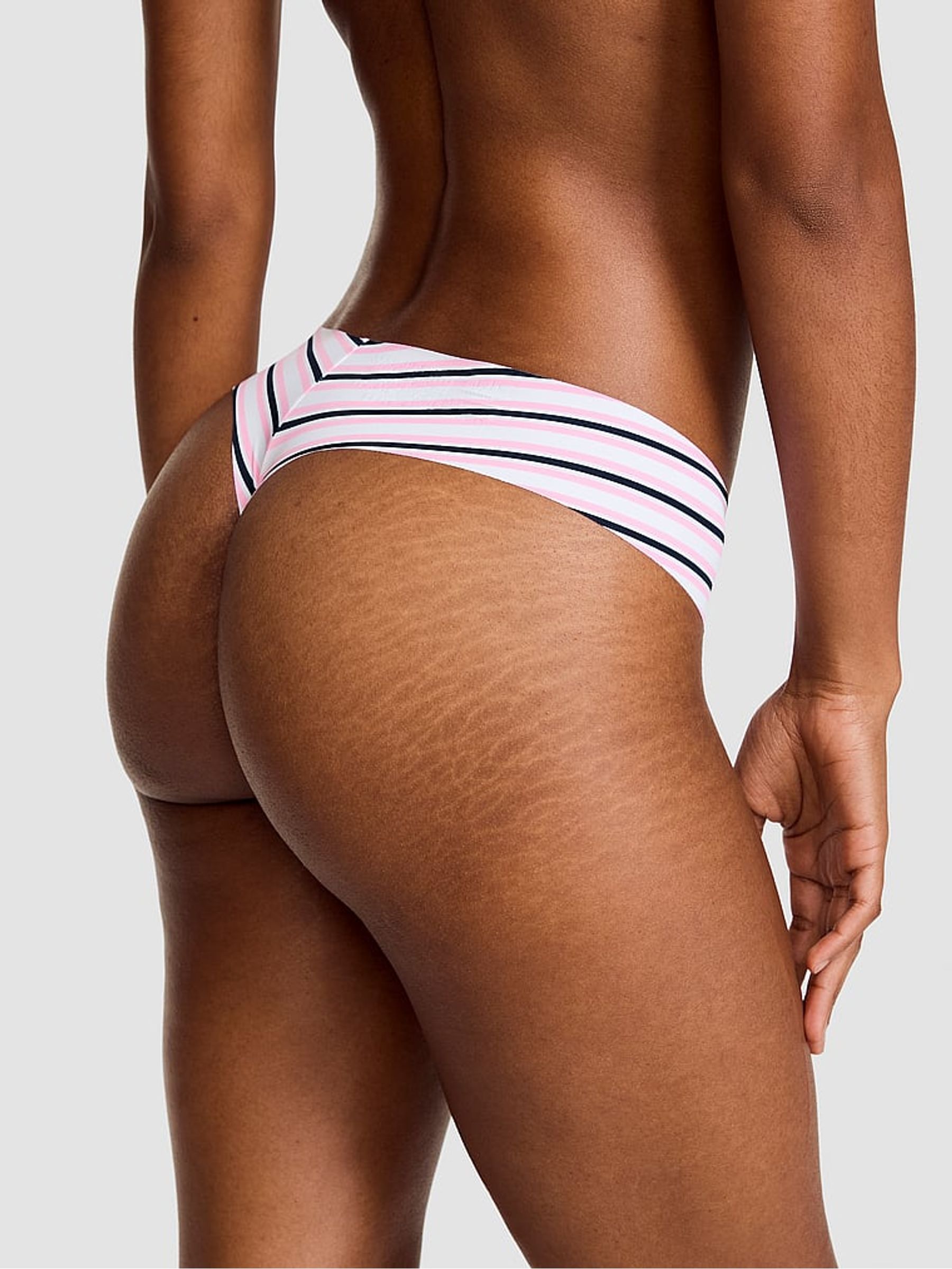 Pink Lollipop Stripe Thong No Show Knickers - Image 2 of 2