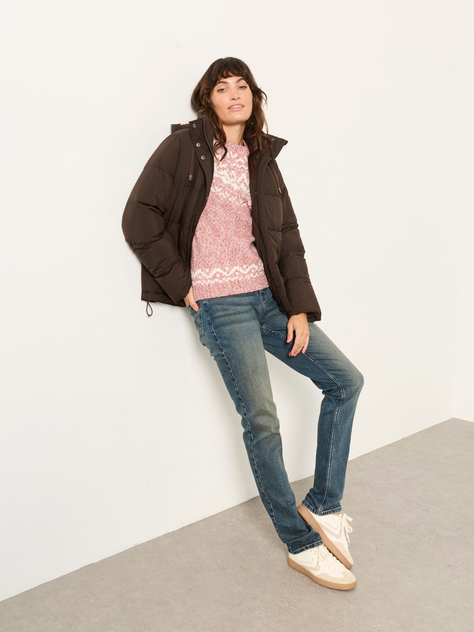Mabel Pink Fairisle Knitted Crew Jumper - Image 5 of 6