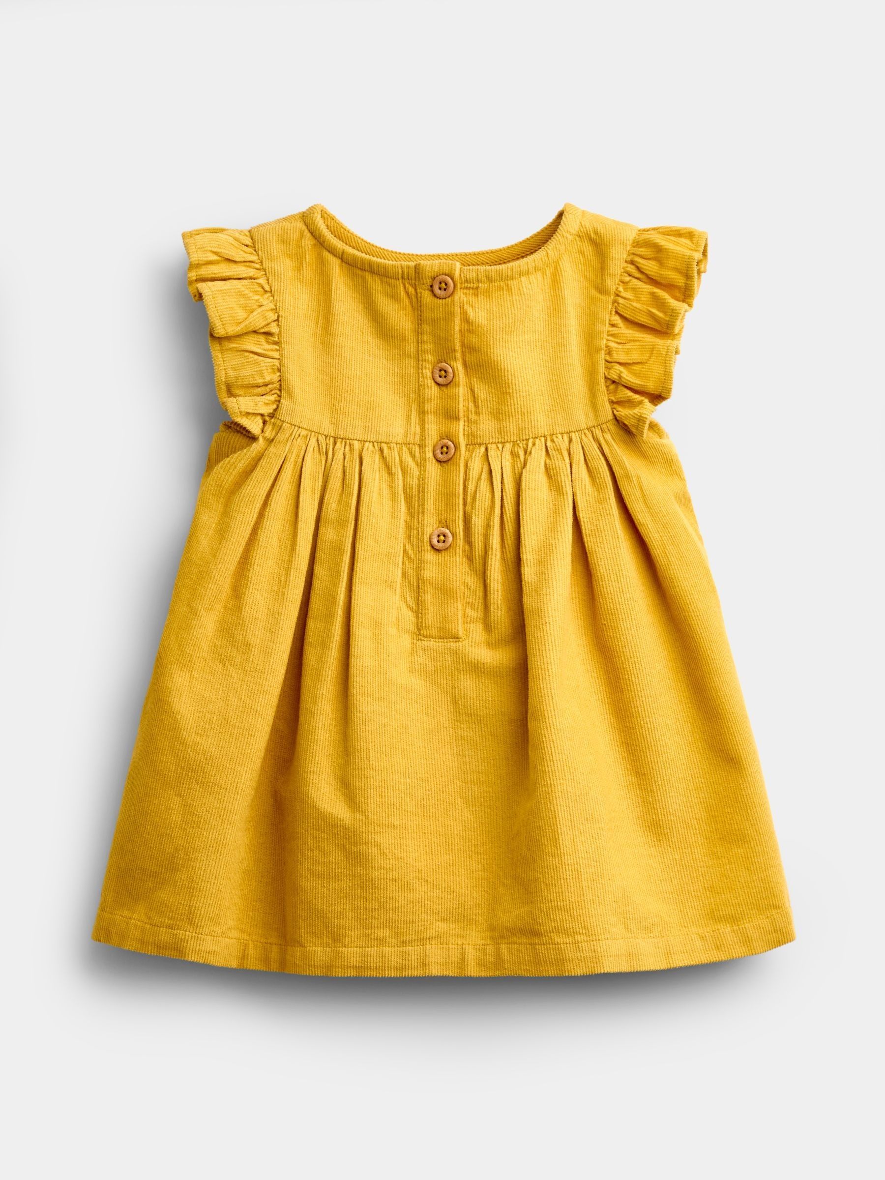 Ochre Yellow Woodland Embroidered Dress Set - Image 6 of 9
