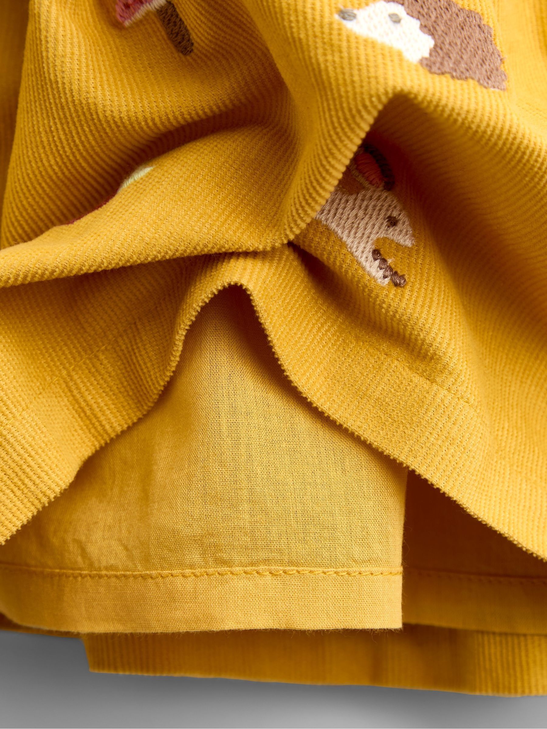 Ochre Yellow Woodland Embroidered Dress Set - Image 8 of 9