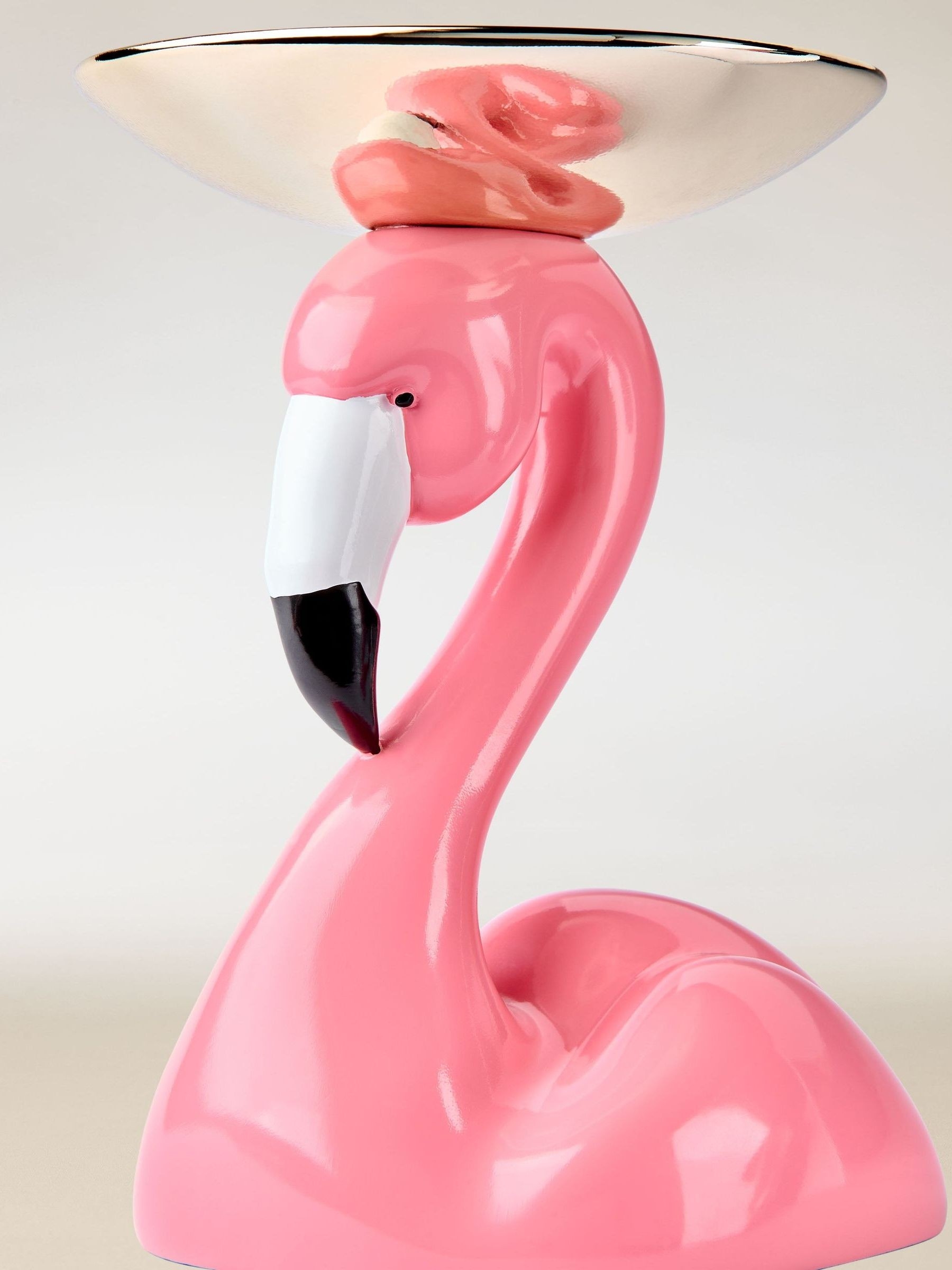 Flamingo Pedestal 3-Wick Candle Holder - Image 3 of 3