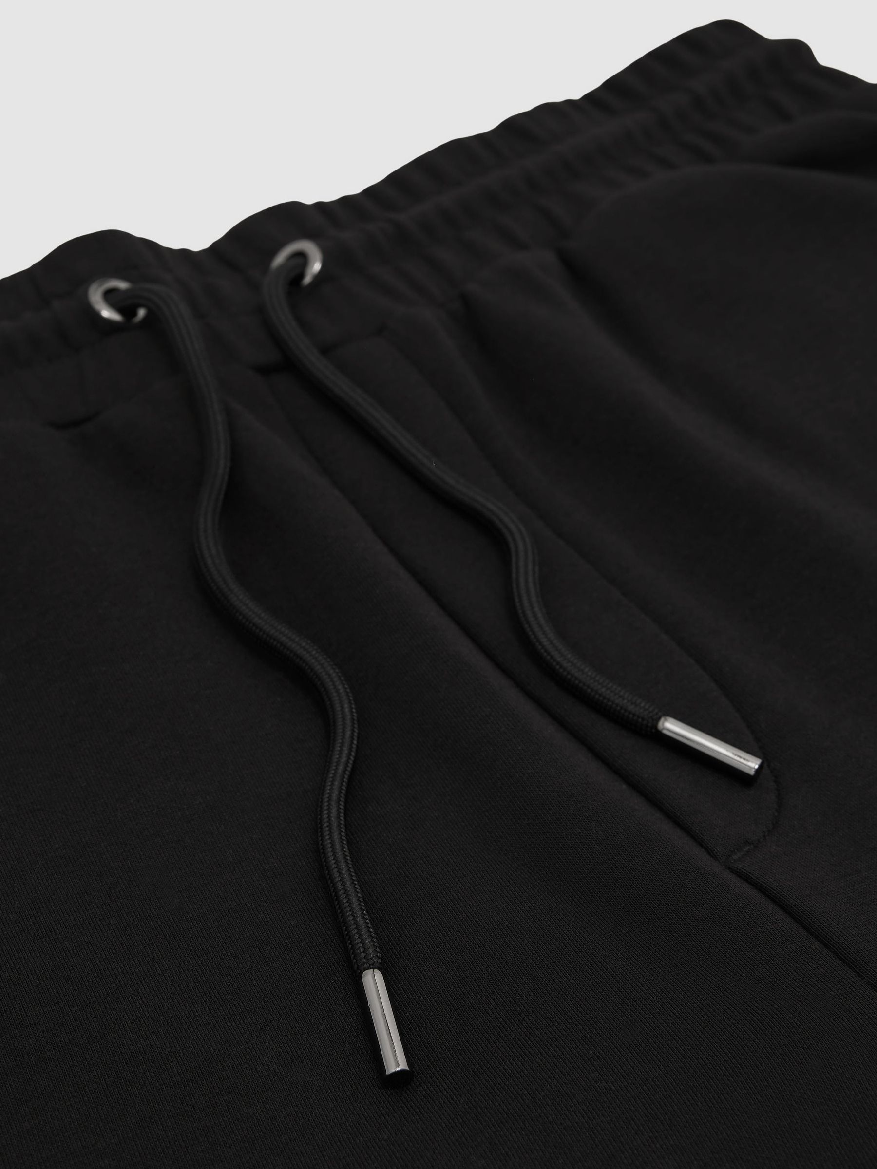Sueded Interlock Jersey Relaxed-Fit Joggers in Black - Image 8 of 8