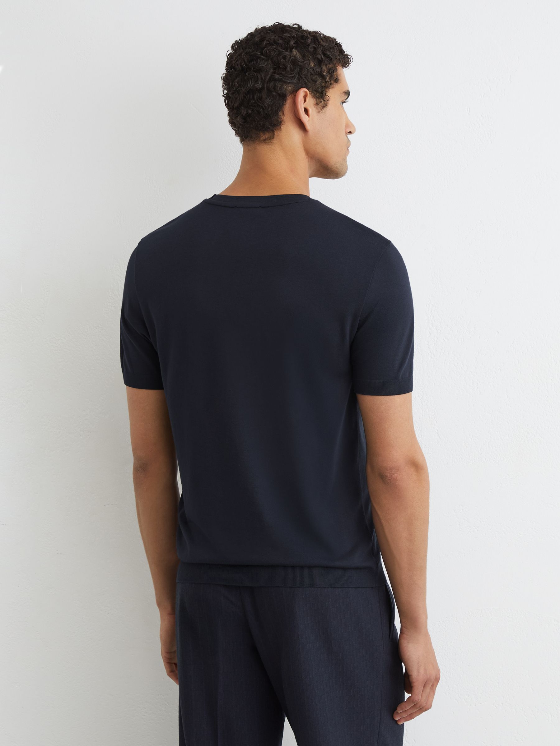 Cotton-Modal Crew-Neck Modern-Fit T-Shirt in Navy - Image 5 of 6