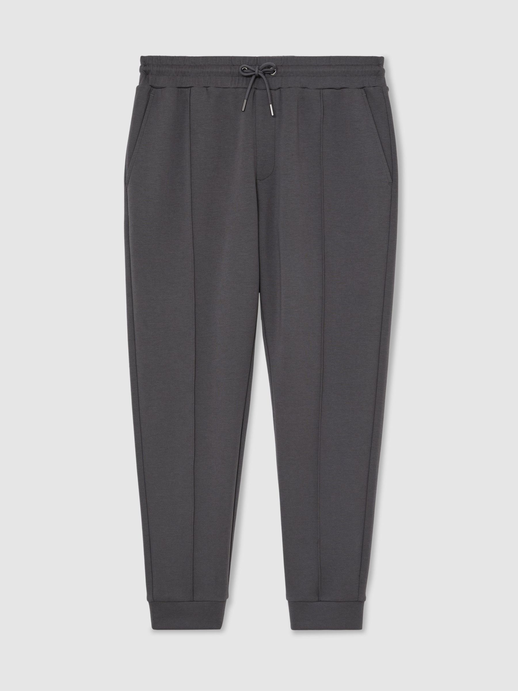 Premium Interlock Cuffed Joggers in Charcoal Grey - Image 2 of 6