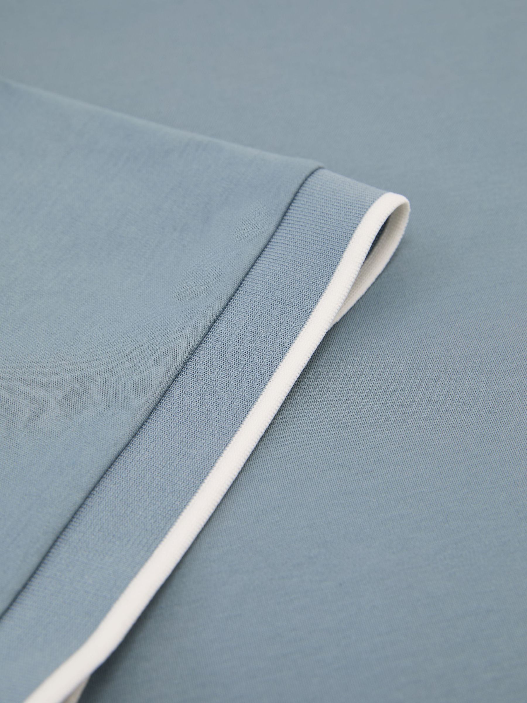 Air-Water Cotton Tipped Tailored-Fit T-Shirt in Dusty Blue - Image 6 of 6