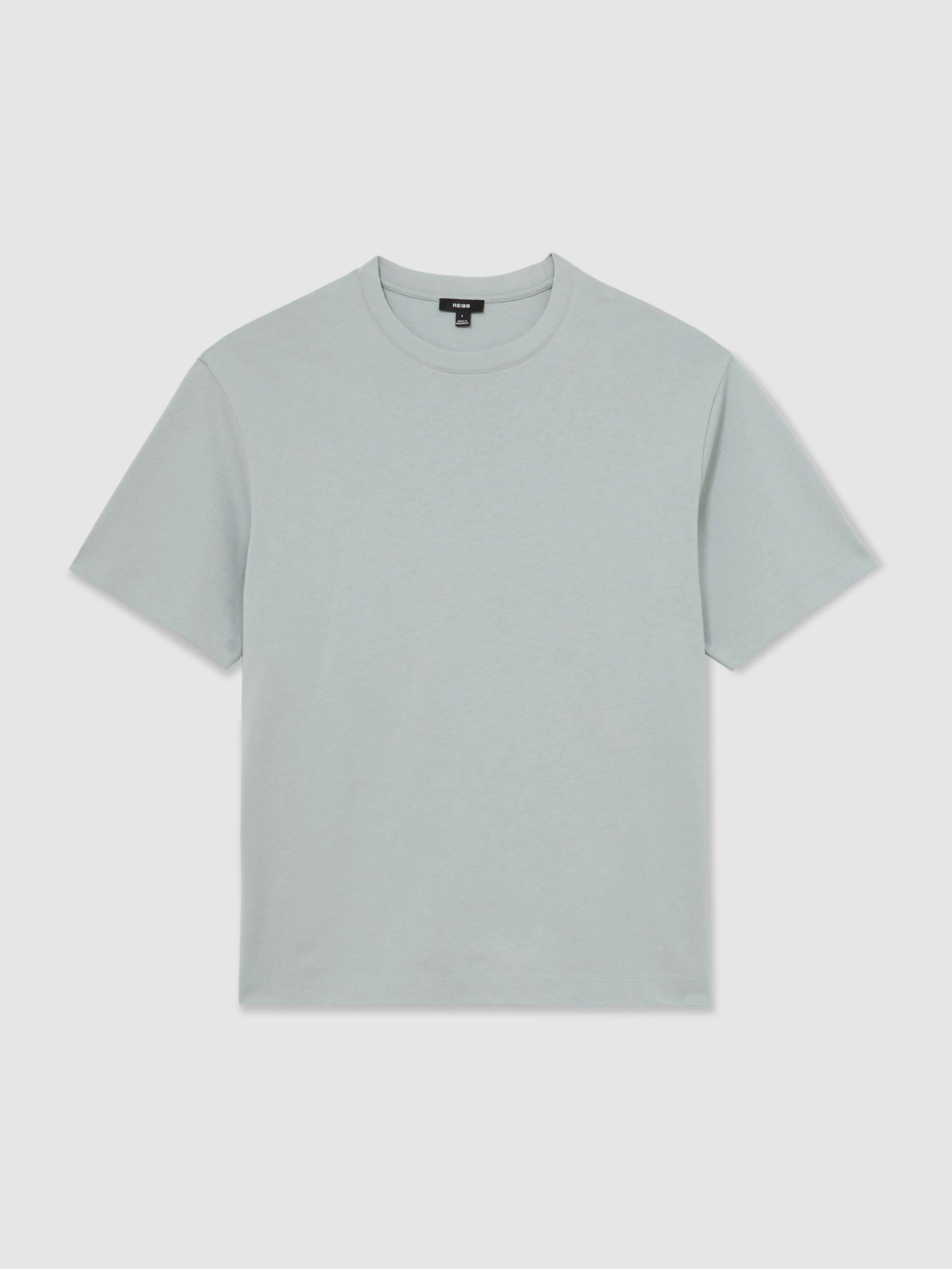 Cotton Relaxed-Fit T-Shirt in Light Blue - Billede 2 af 6