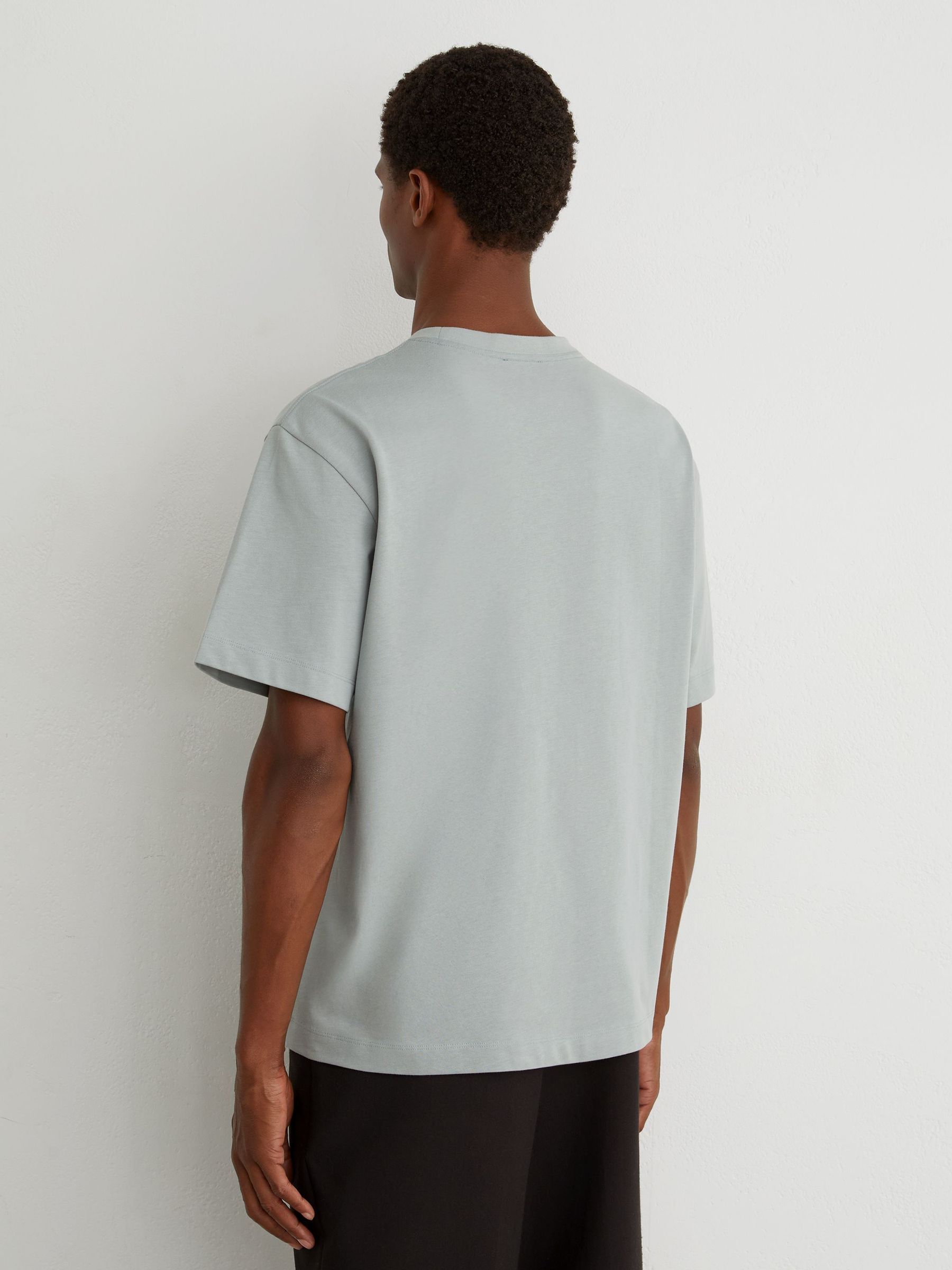 Cotton Relaxed-Fit T-Shirt in Light Blue - Billede 5 af 6