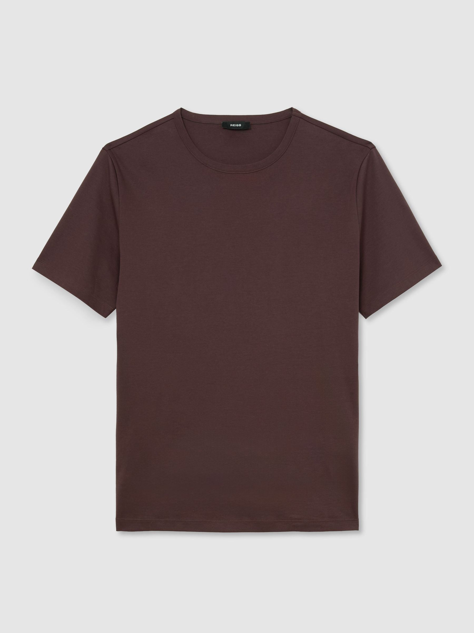 Air-Water Cotton Tailored-Fit T-Shirt in Dark Plum - Image 2 of 6 Air-Water Cotton Tailored-Fit T-Shirt in Dark Plum - Image 2 of 6