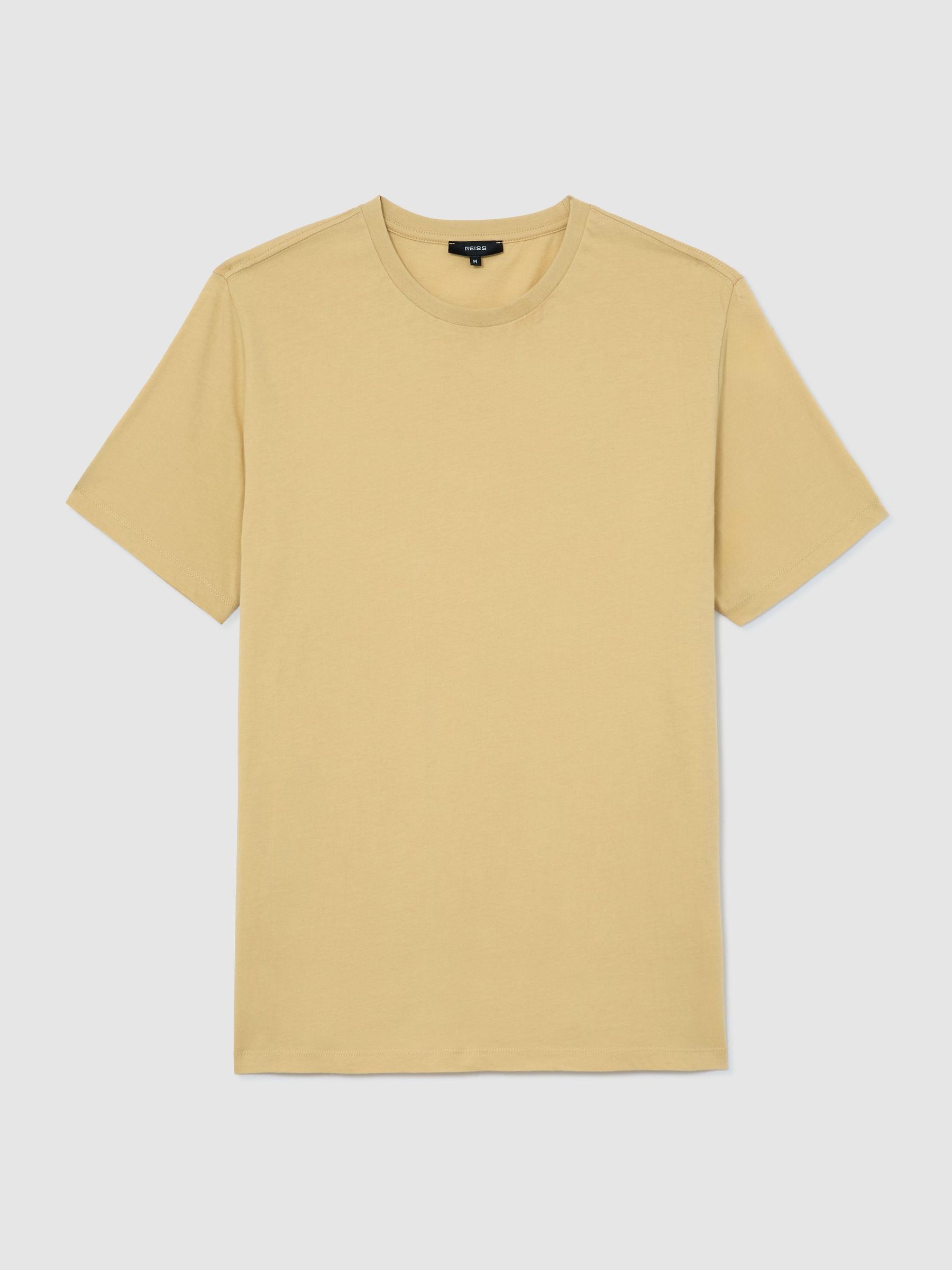Cotton Crew-Neck Tailored-Fit T-Shirt in Golden Yellow - Image 2 of 6