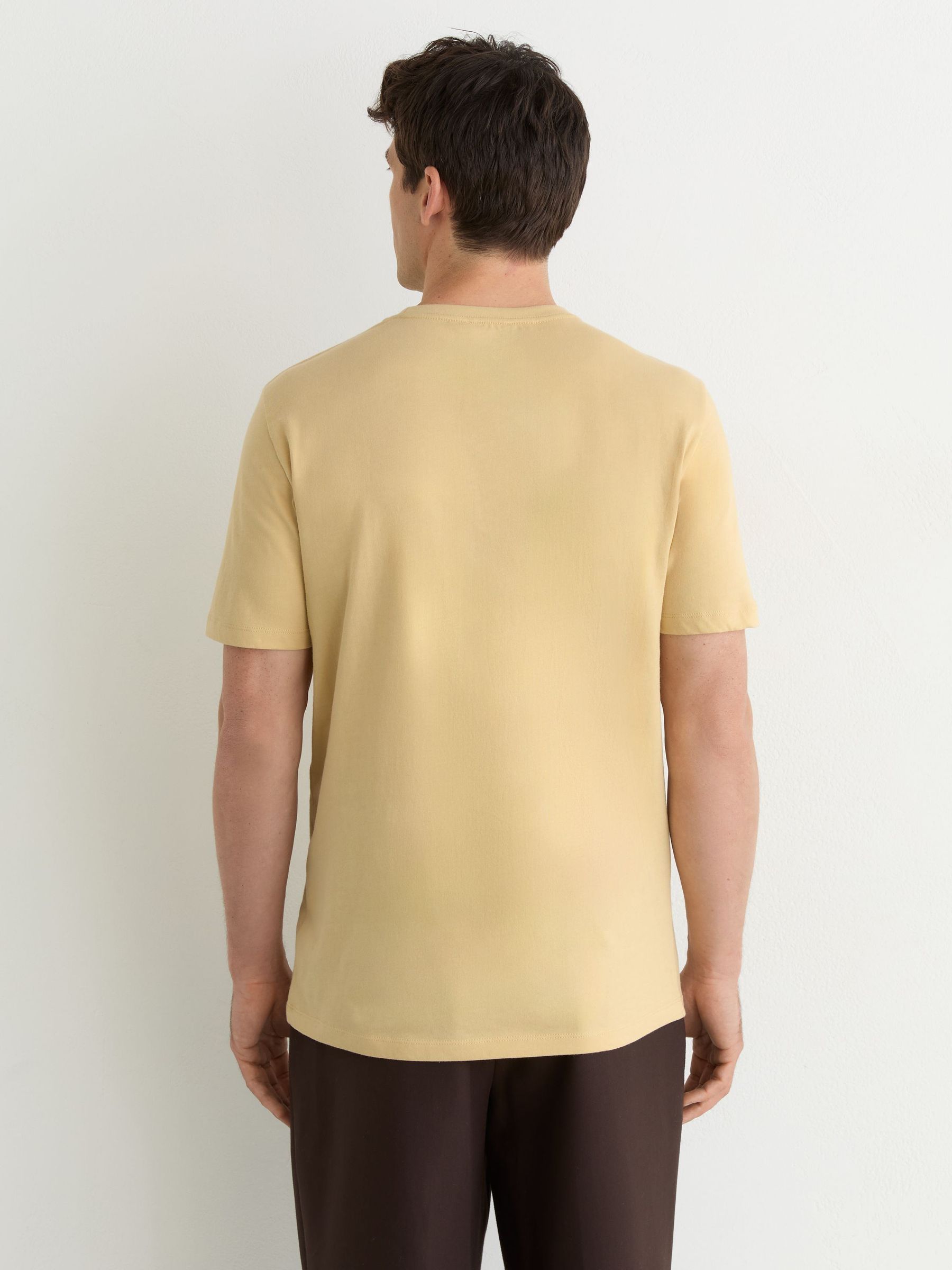 Cotton Crew-Neck Tailored-Fit T-Shirt in Golden Yellow - image 5