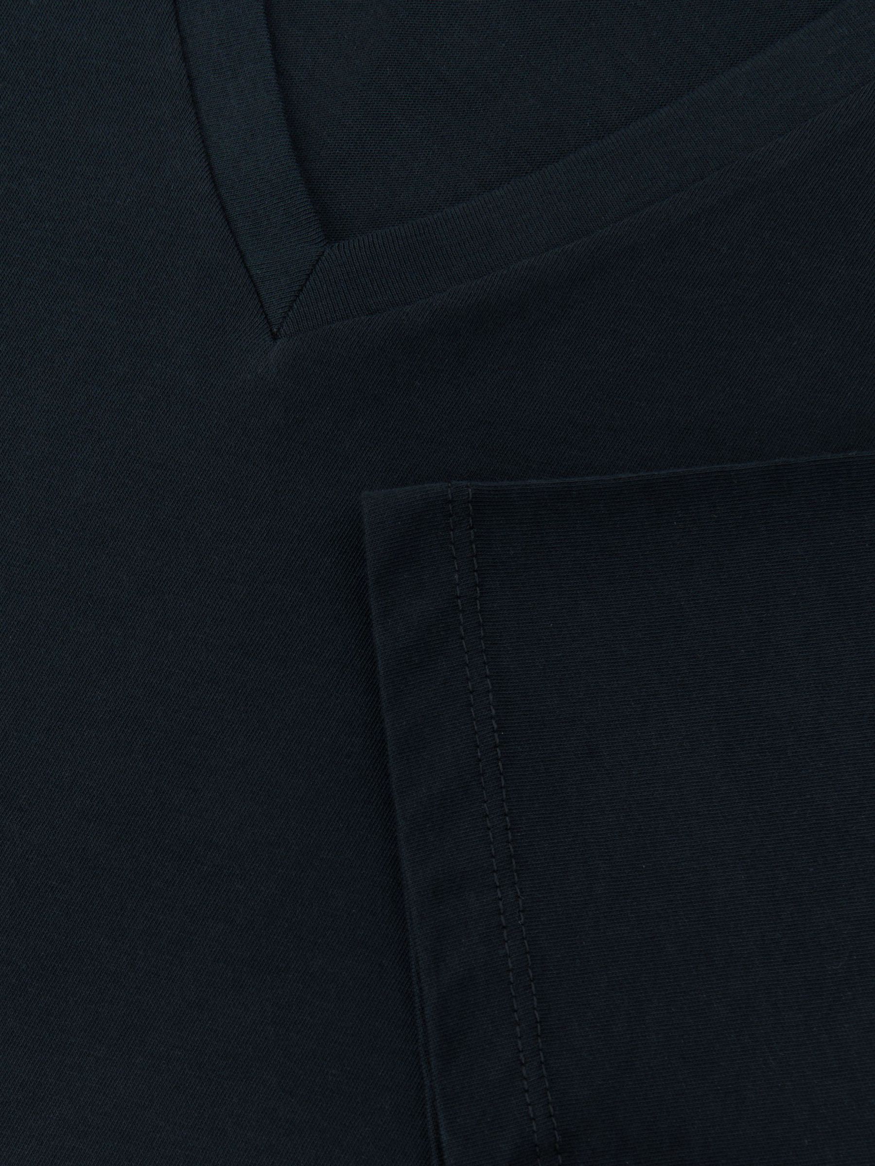 3-Pack Cotton V-Neck Tailored-Fit T-Shirts in Navy - Image 6 of 6