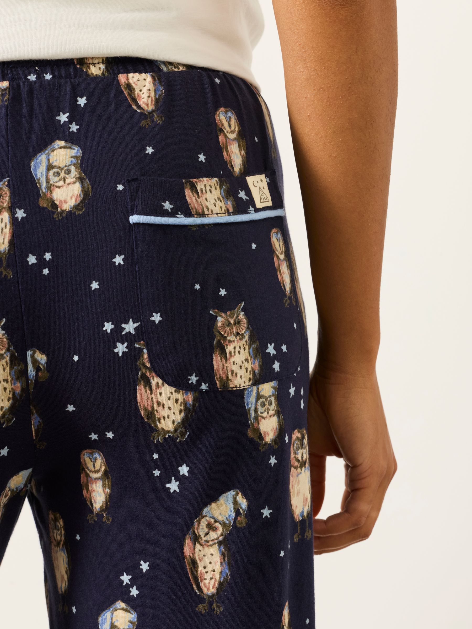 Lola Navy Owl Wide Leg Pyjama Bottoms - Image 5 of 7