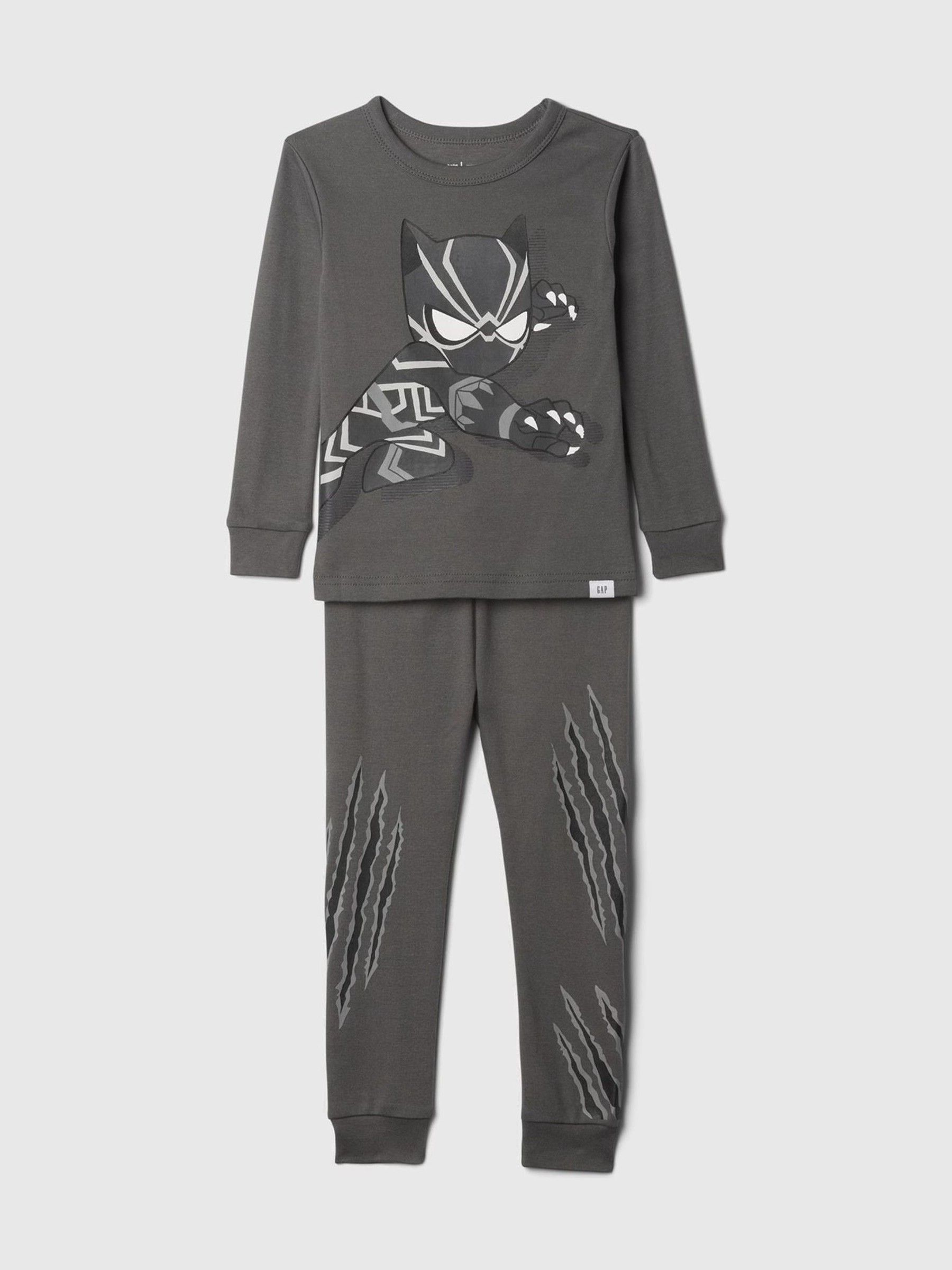 Grey Black Panther Cotton Long Pyjamas Set (12mths-5yrs) - Image 1 of 2