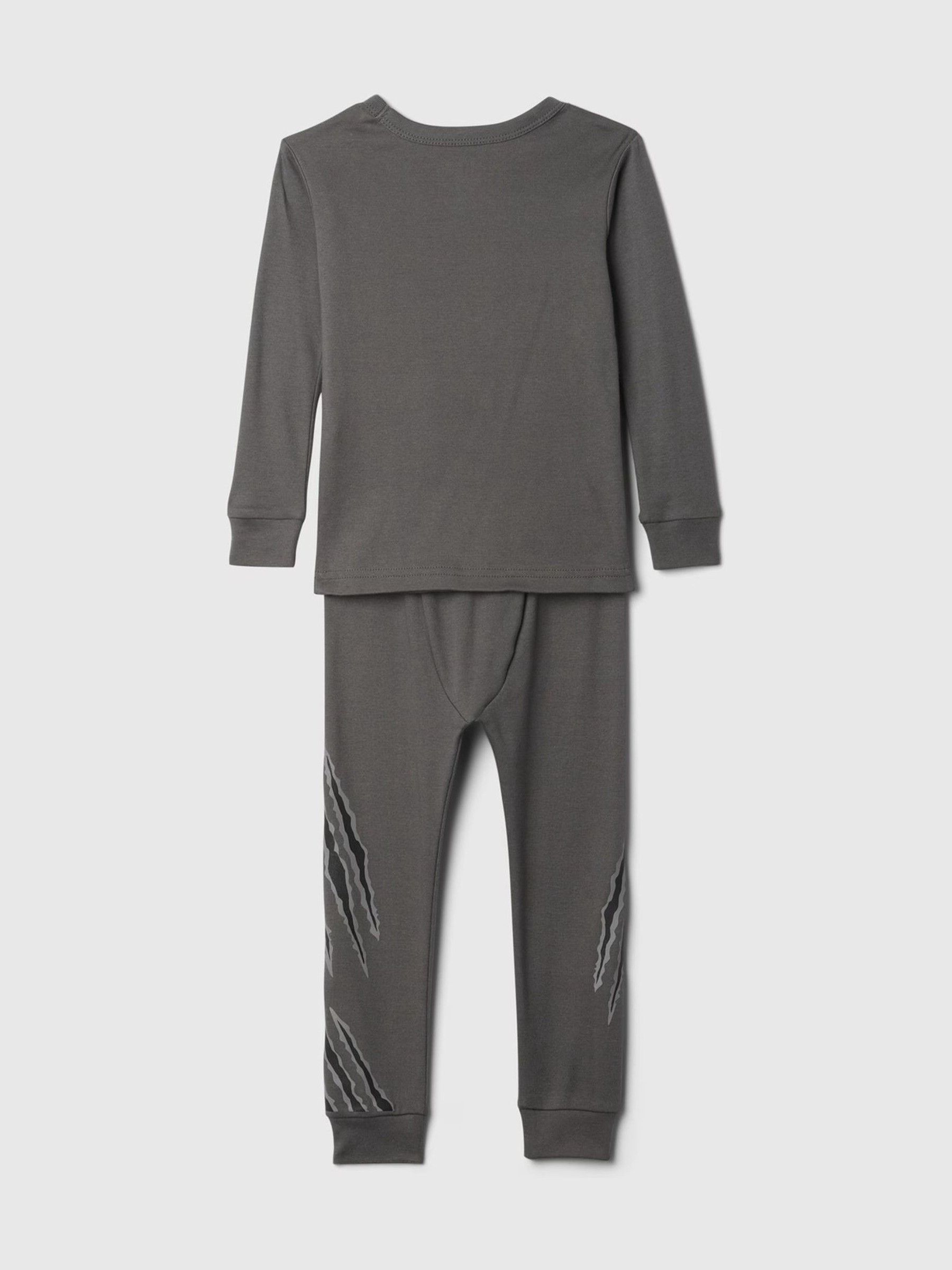 Grey Black Panther Cotton Long Pyjamas Set (12mths-5yrs) - Image 2 of 2