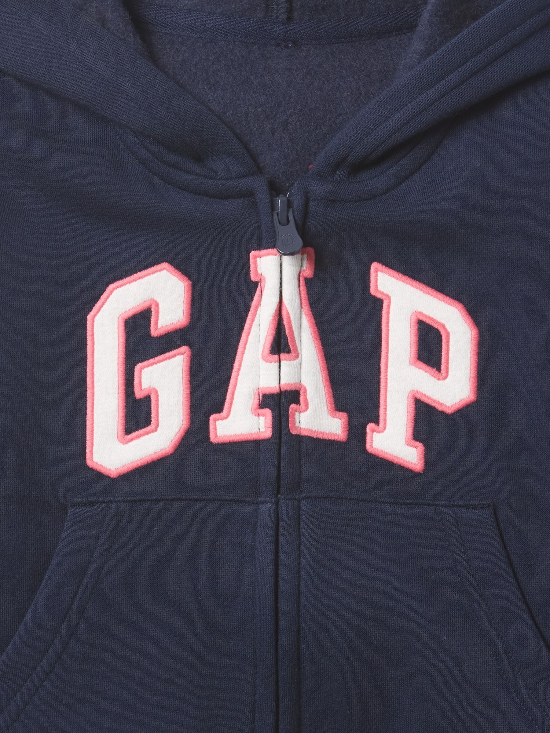 Navy Relaxed Logo Zip Hoodie (6mths-5yrs) - Image 3 of 3