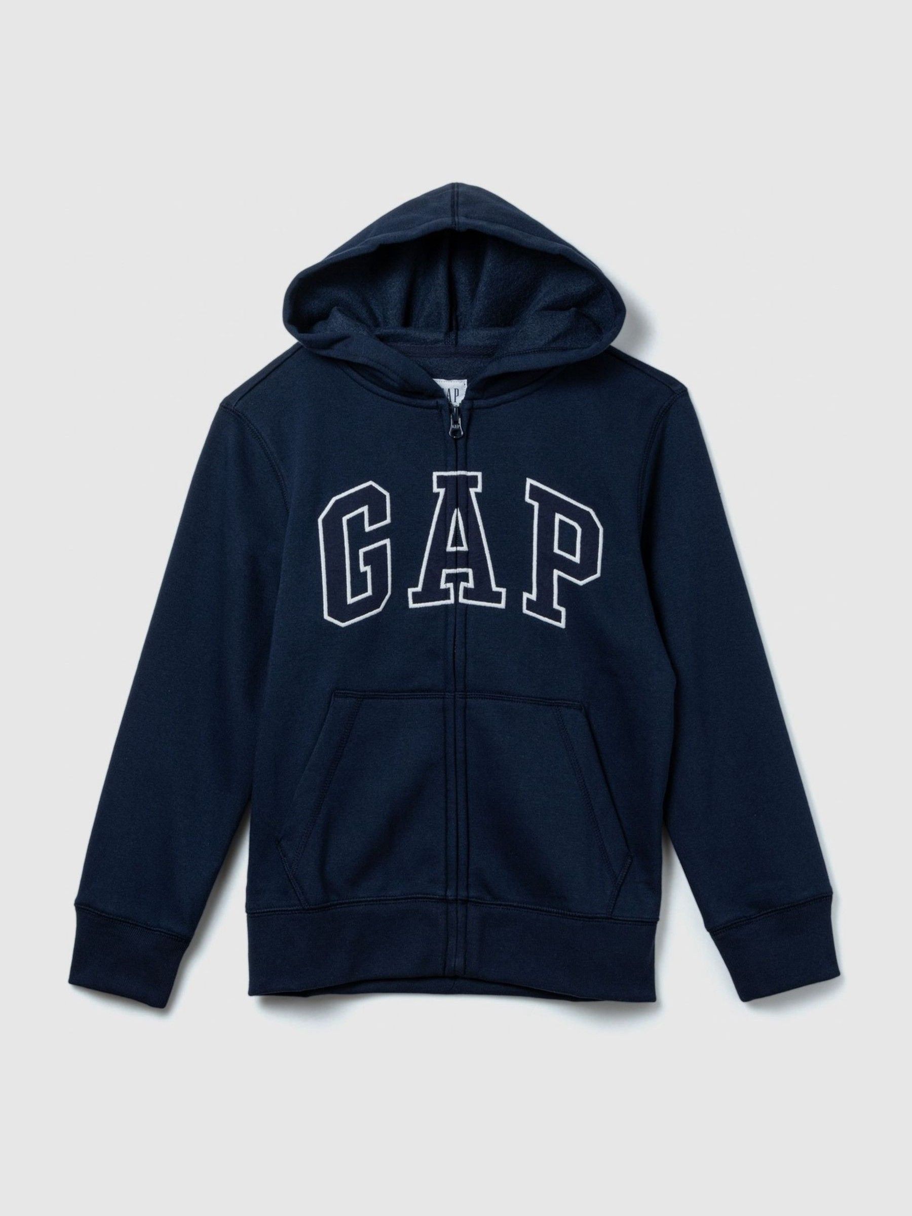 Navy Logo Zip Hoodie - Image 1 of 2