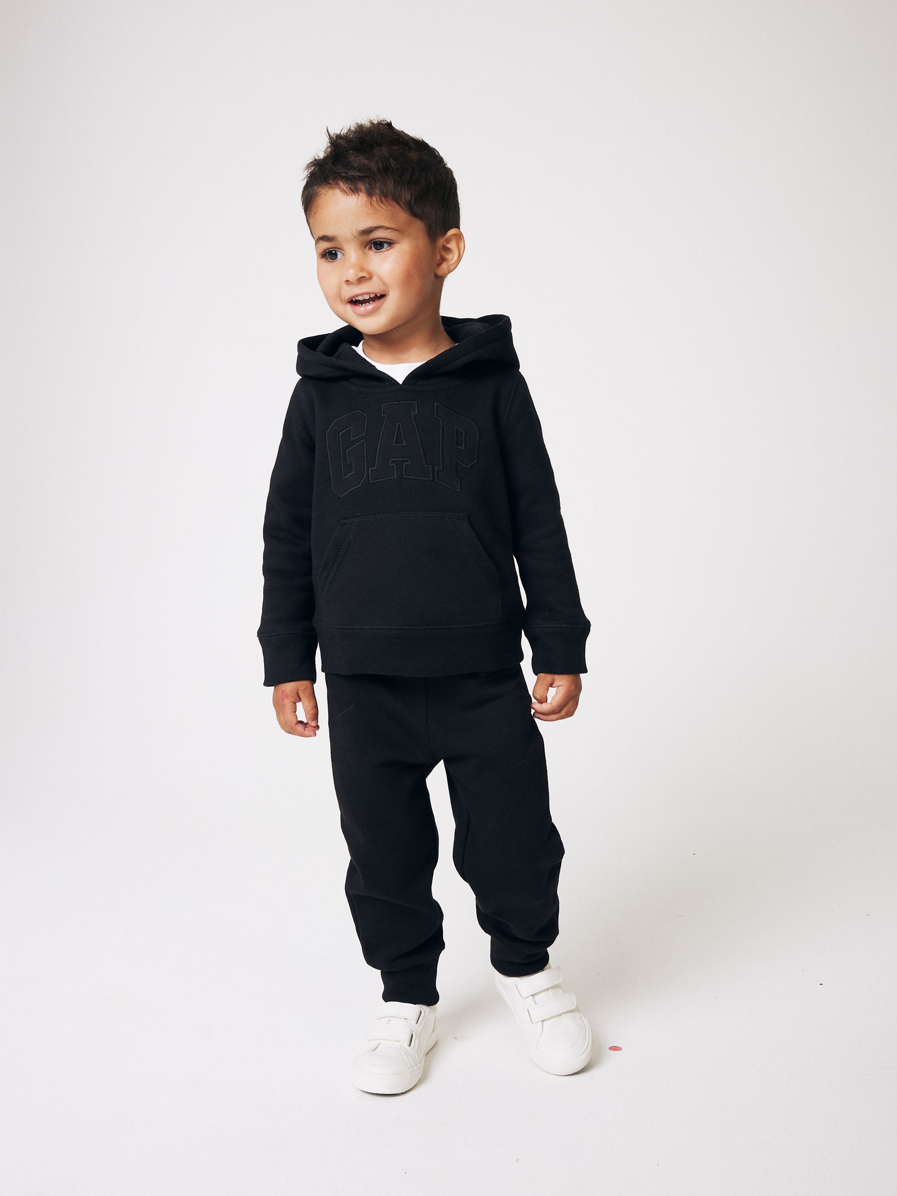 Black Logo Fleece-Lined Hoodie (6mths-5yrs) - Image 3 of 7