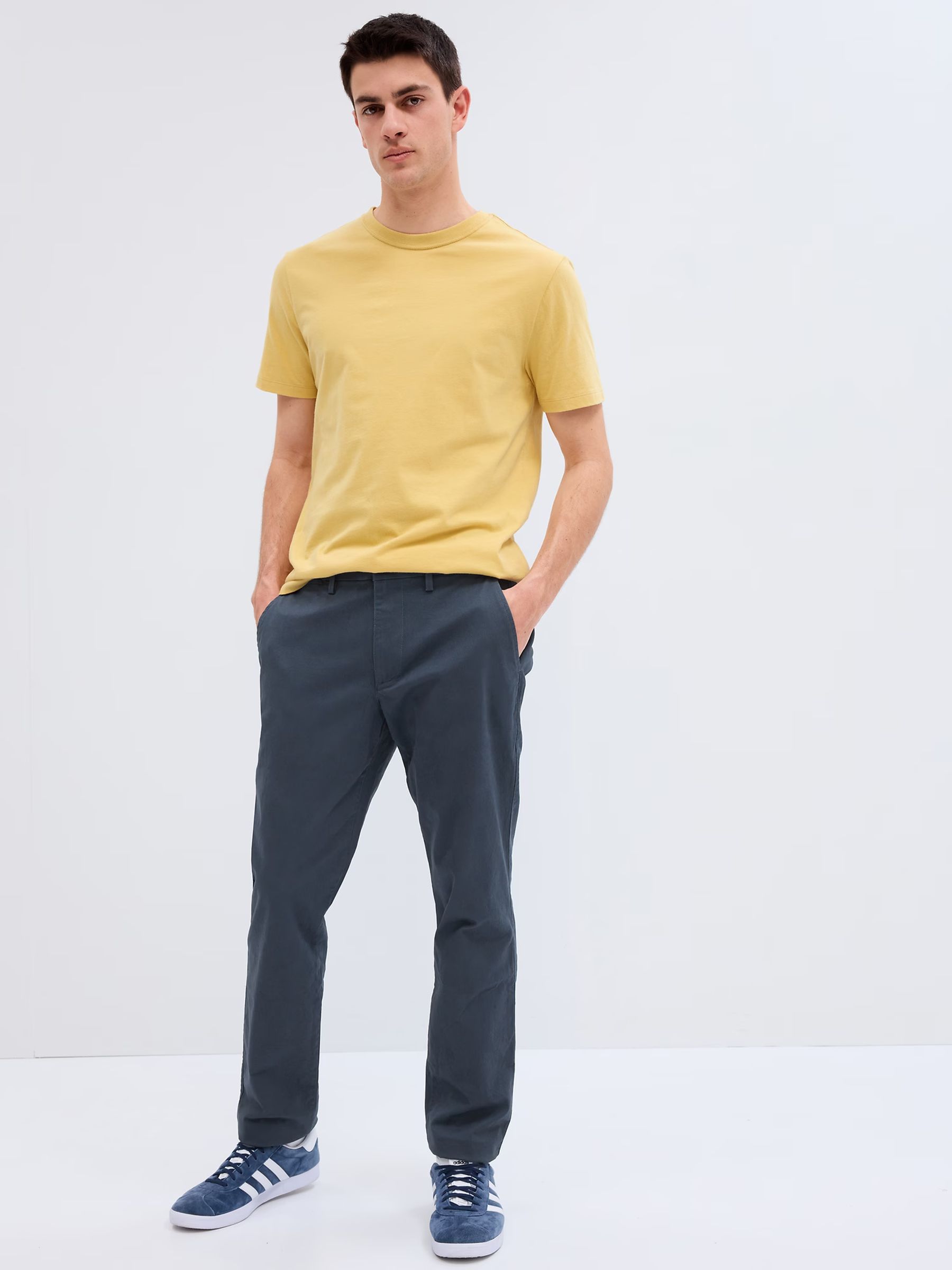 Blue Stretch Essential Chino Trousers - Image 1 of 6