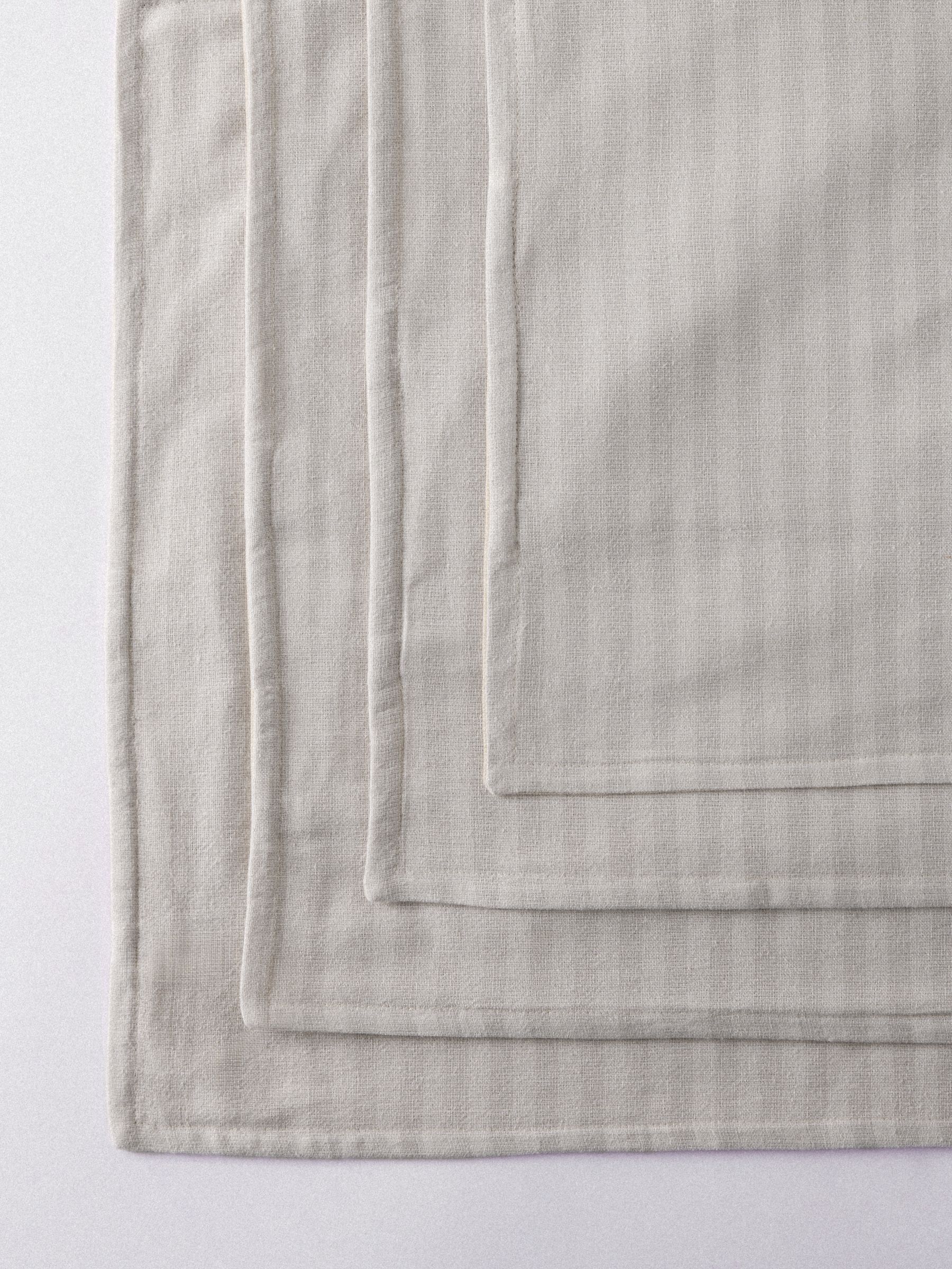 The Set 4 Pack Natural Woven Stripe Cotton Cushion Covers - Image 3 of 3