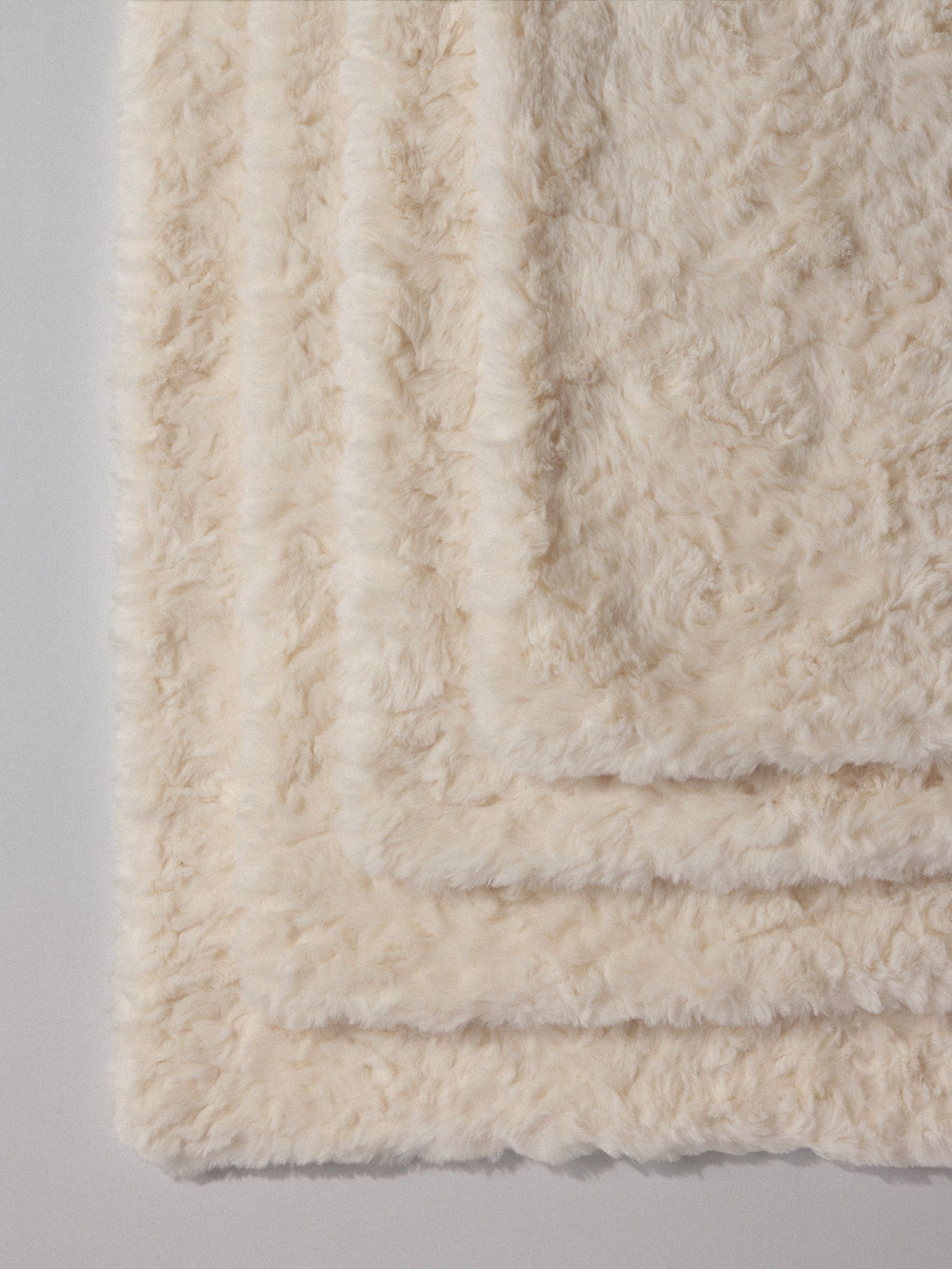 The Set 4 Pack Natural 45x45 Faux Fur Cushion Covers - Image 2 of 2 The Set 4 Pack Natural 45x45 Faux Fur Cushion Covers - Image 2 of 2