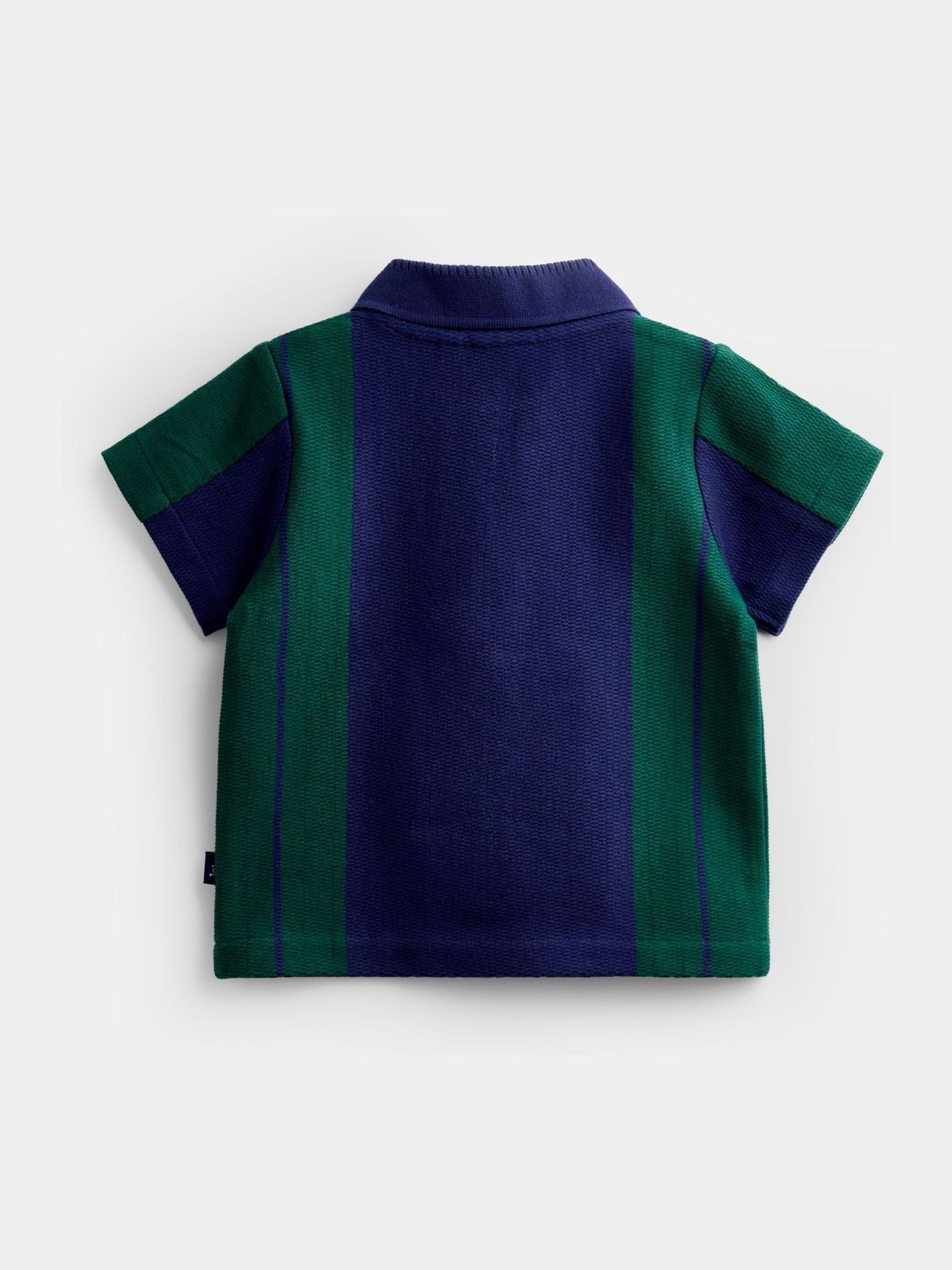 Navy Blue Quater Zip Polo Shirt - Image 2 of 4