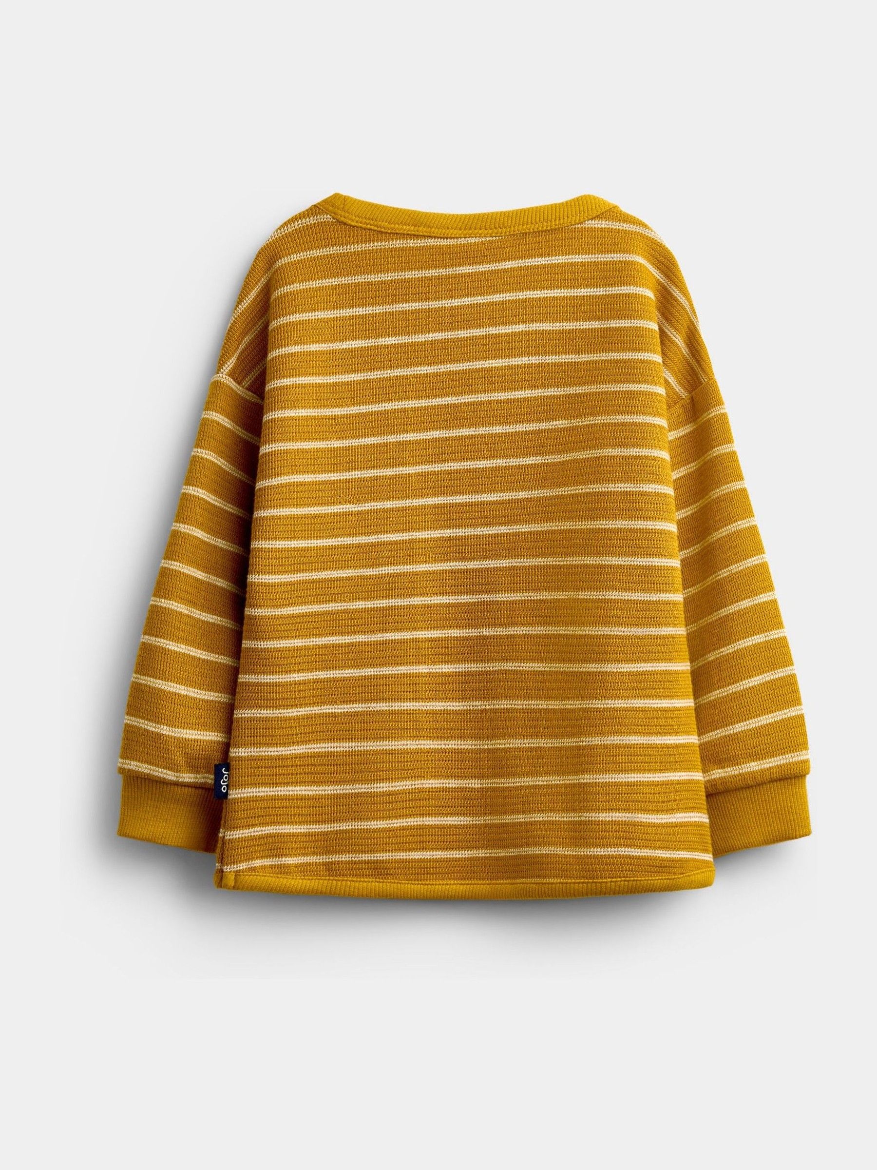Mustard Yellow Mountain Stripe Long Sleeve Appliqué Top - Image 2 of 4