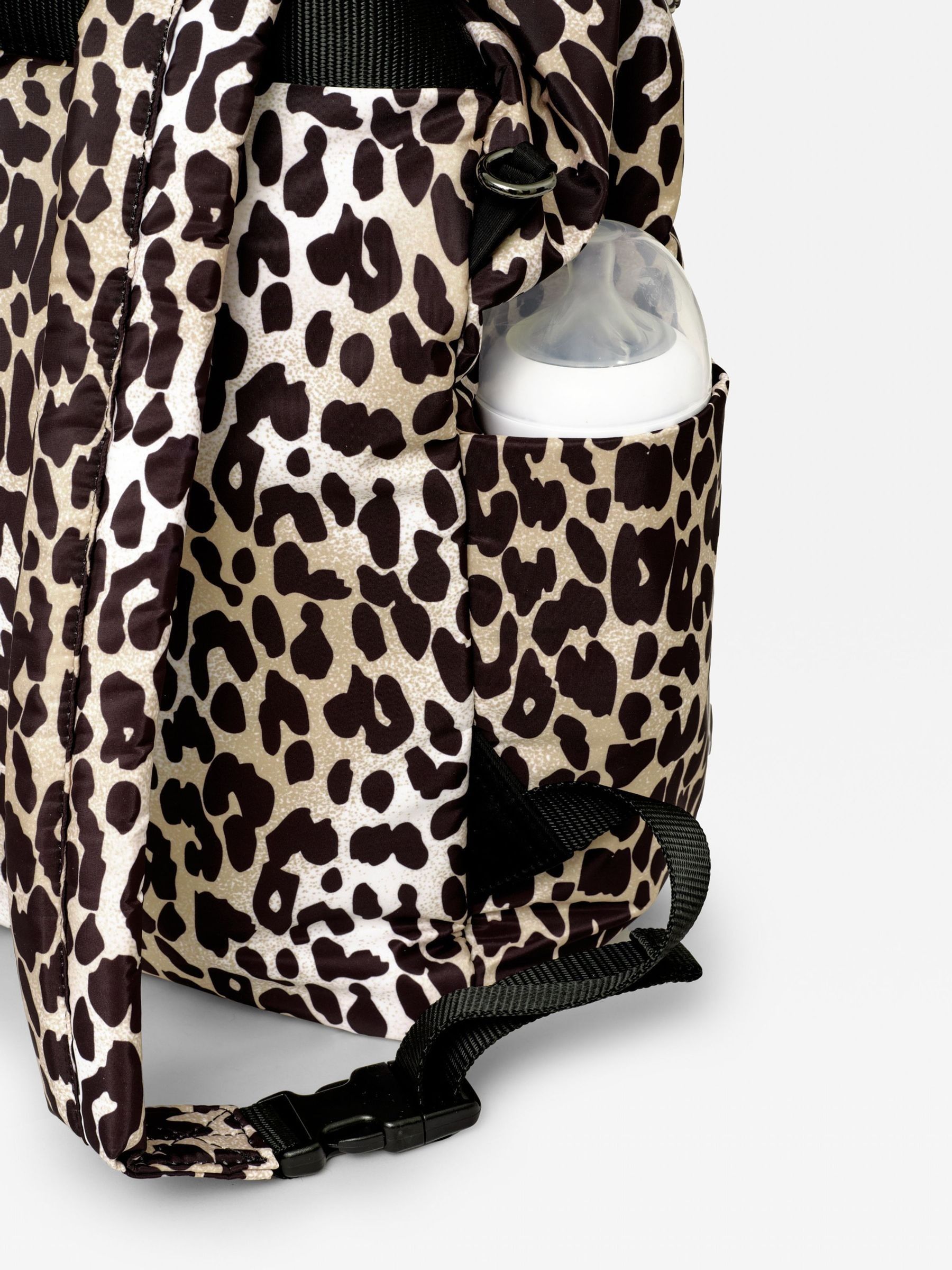 Finnson Leopard Print Elise Changing Bag Backpack With Mat - Image 6 of 7