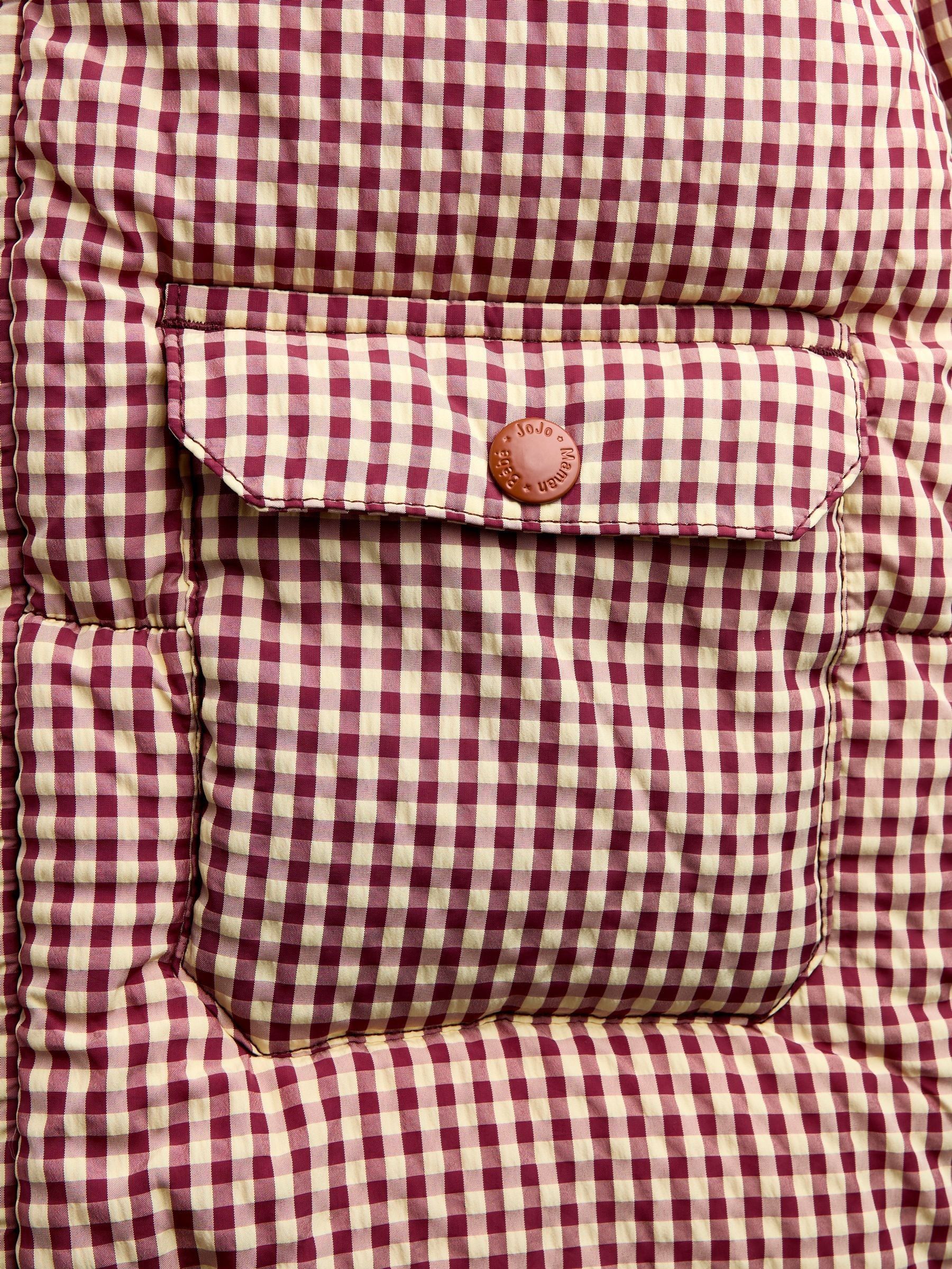 Brown Gingham Cosy Lined Puffer Jacket - Image 5 of 5 Brown Gingham Cosy Lined Puffer Jacket - Image 5 of 5