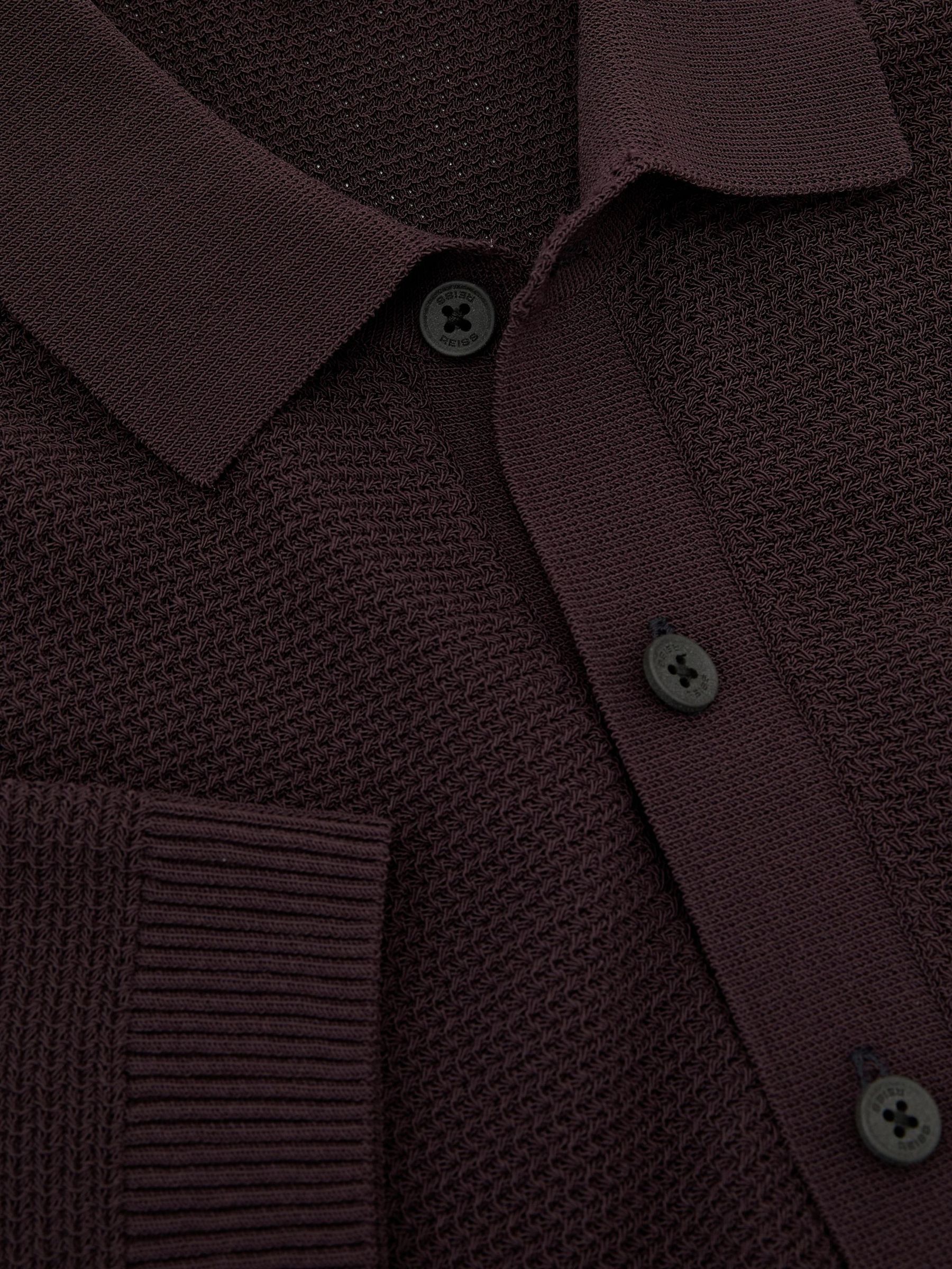 Polo Shirt in Dark Bordeaux - Image 6 of 6