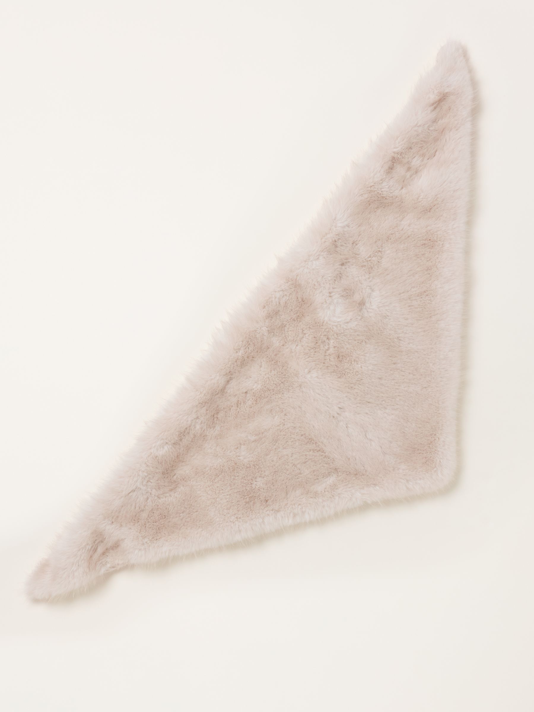 Ivory Faux Fur Triangle Scarf - Image 2 of 3