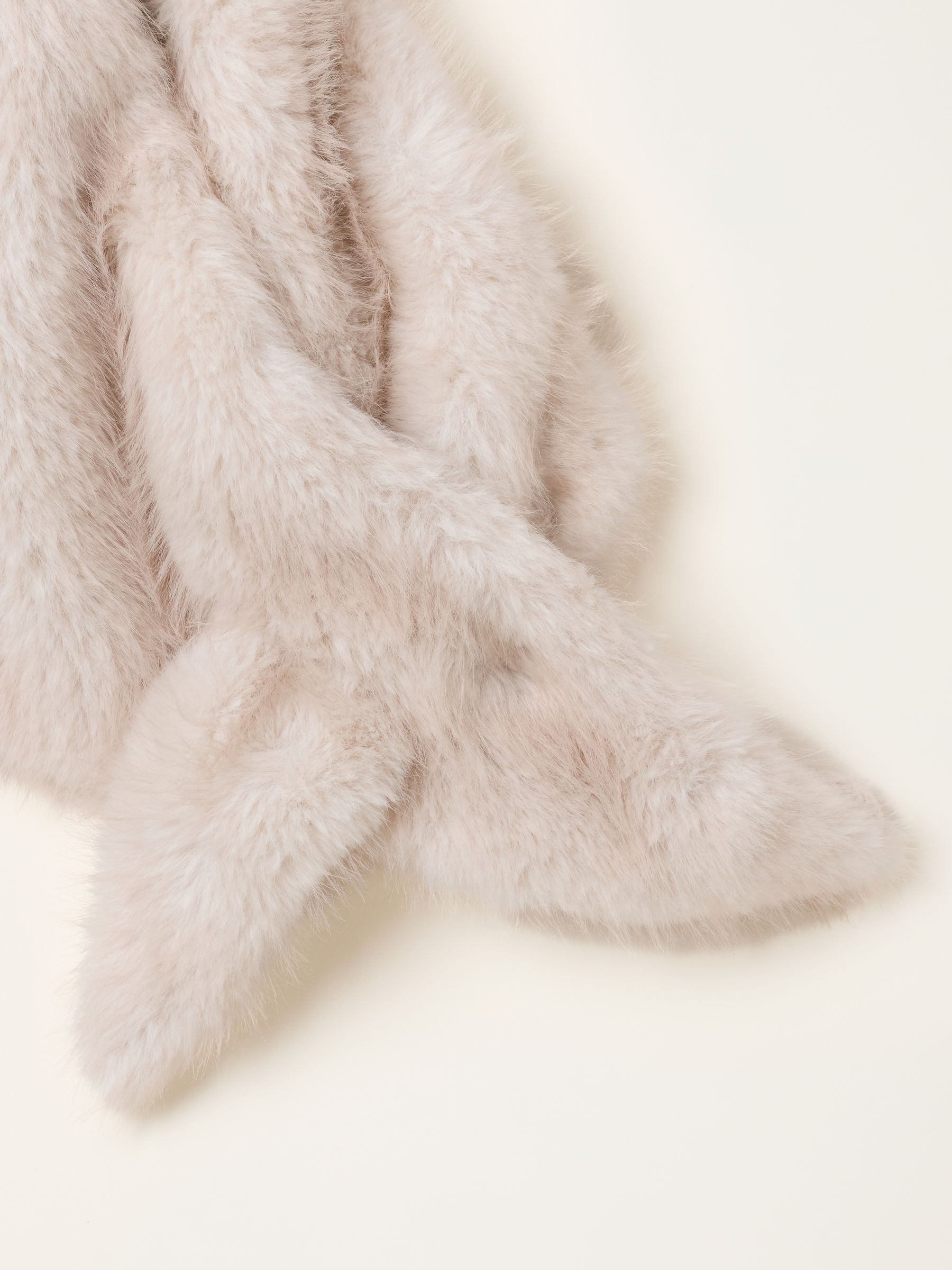 Ivory Faux Fur Triangle Scarf - Image 3 of 3